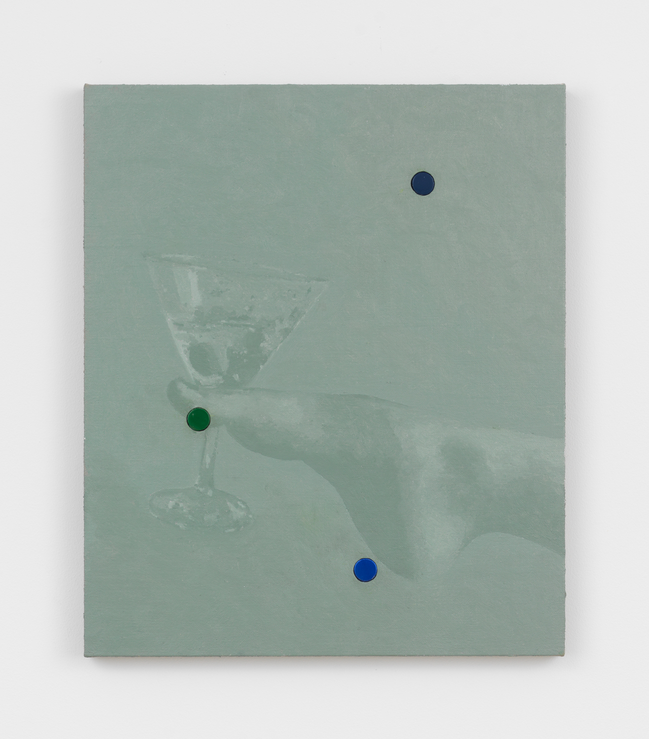Alex Kwartler, Handsome Drink, 2024, Oil on linen, 18 x 15 in.