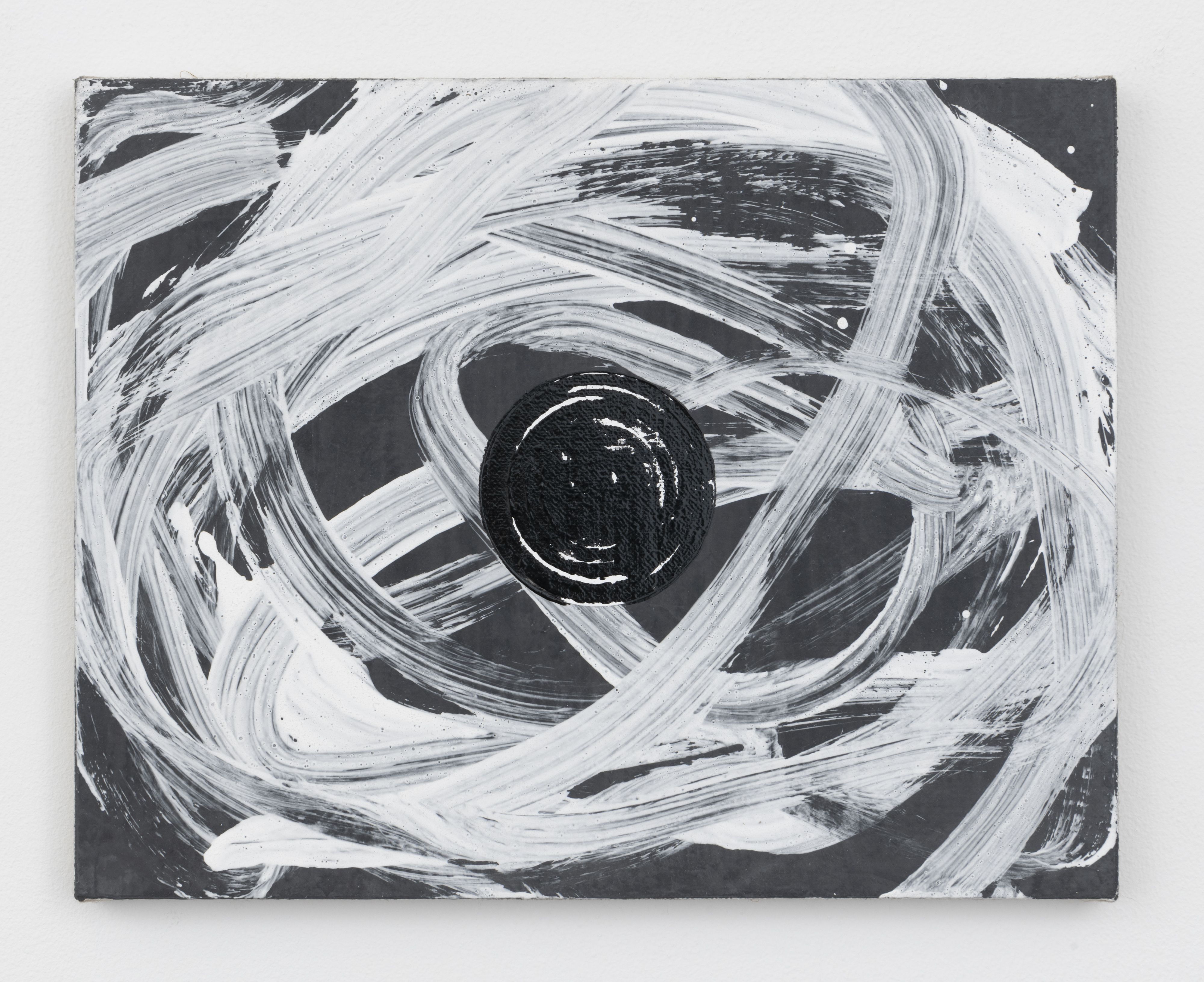 Alex Kwartler, Untitled, 2022, enamel and plaster on canvas, 11 x 14 in.