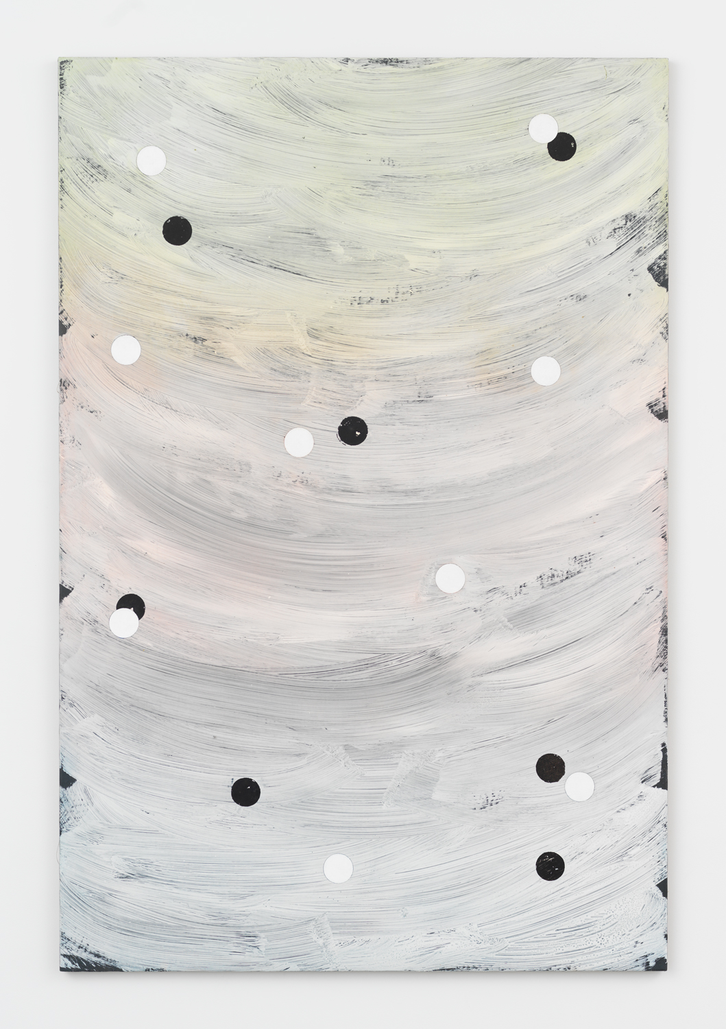 Alex Kwartler, Untitled, 2019, plaster, acrylic, and oil on linen, 72h x 48w in.