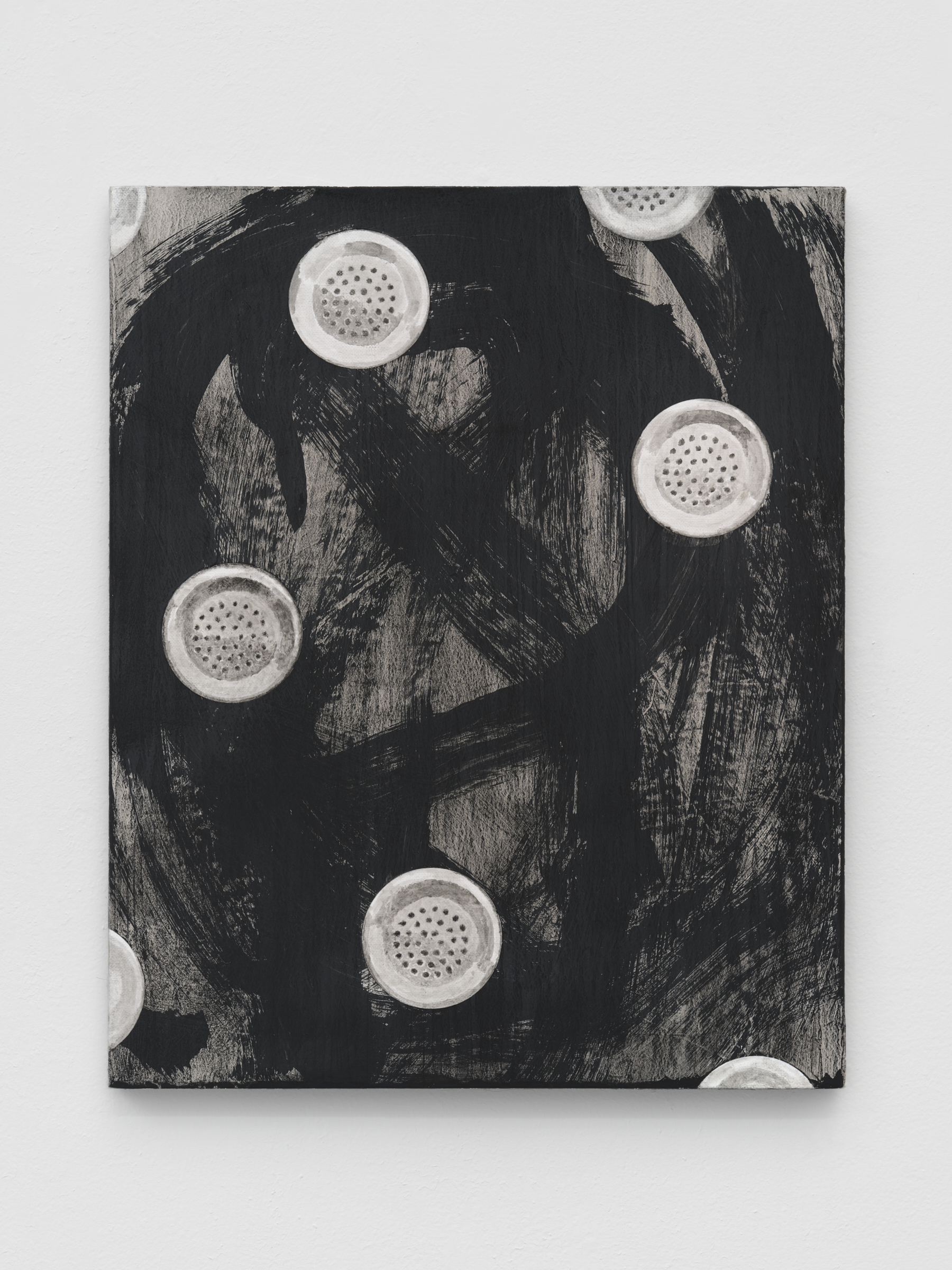 Alex Kwartler, Messages, 2022, Oil and plaster on linen, 20 x 16 in.