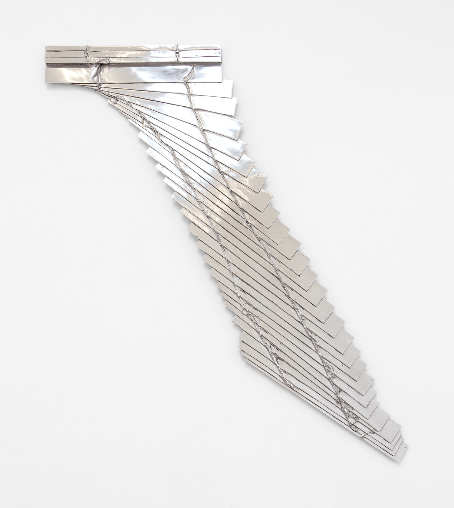 Anne Libby, Untitled, 2021, Polished cast aluminum, 56h x 34w in.