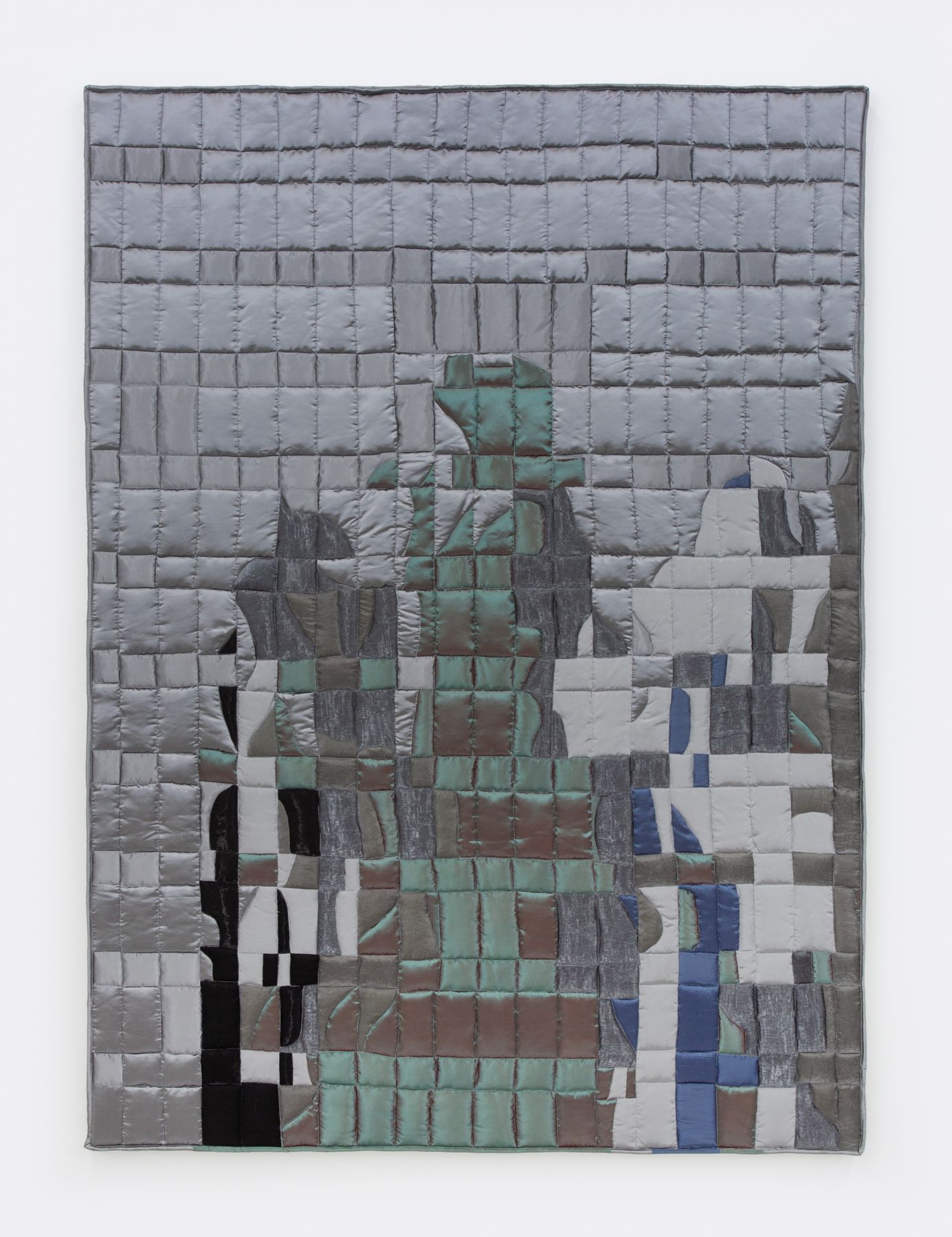 Anne Libby, Each Star's a Pool of Water, 2021, Satin, Batting, 76h x 57w in.