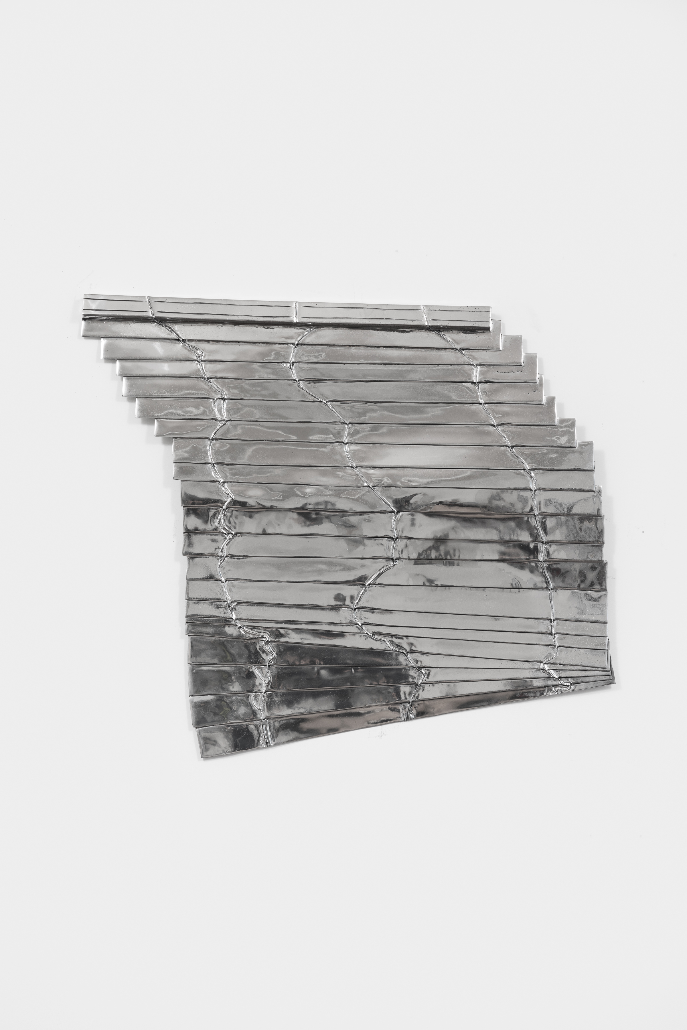 Anne Libby, These Days, 240, 2022, Polished cast aluminum, 43 x 38 in.