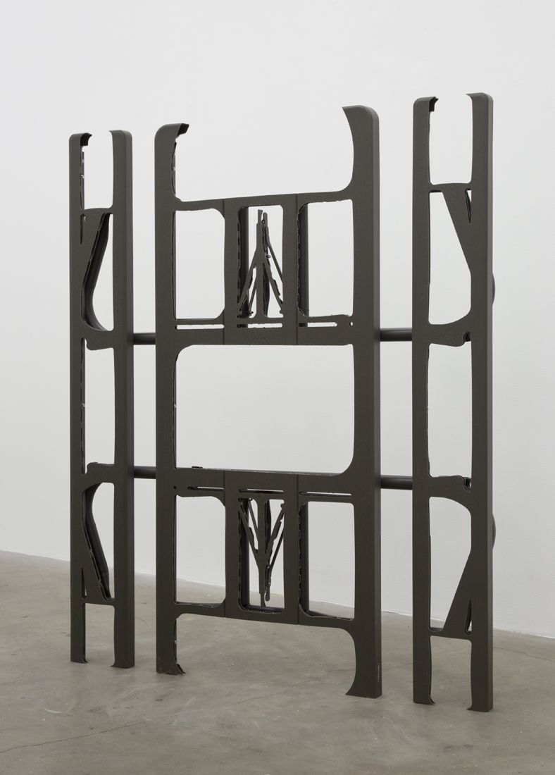 Anne Libby, Die, Regenerate, Multiply, 2015, polyethylene, powder-coated steel, 70h x 57w x 3.50d in.