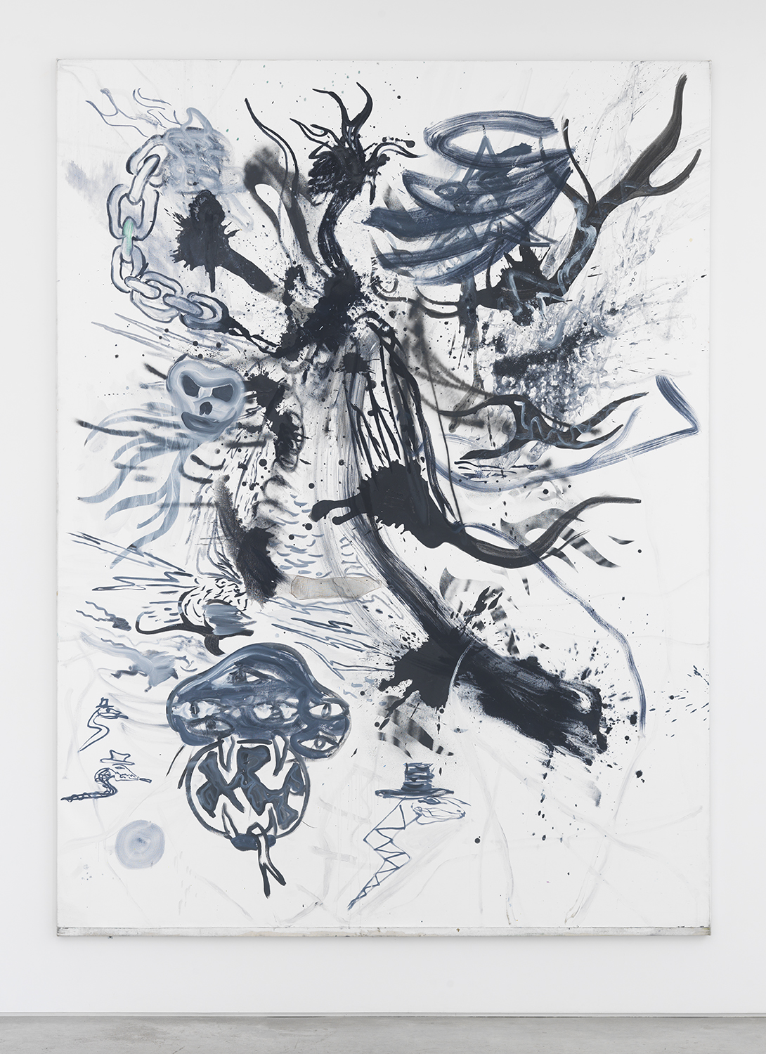 Bill Saylor, Halo, 2009, oil on canvas, 96.75 x 72 x 1.13 in.