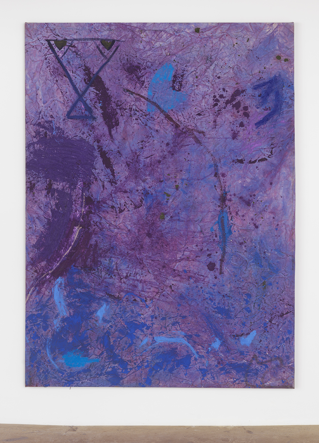 Bill Saylor, Zeroscape, 2017, oil, oil stick, flashe and dye on canvas, 84 x 62 x 1.50 in.