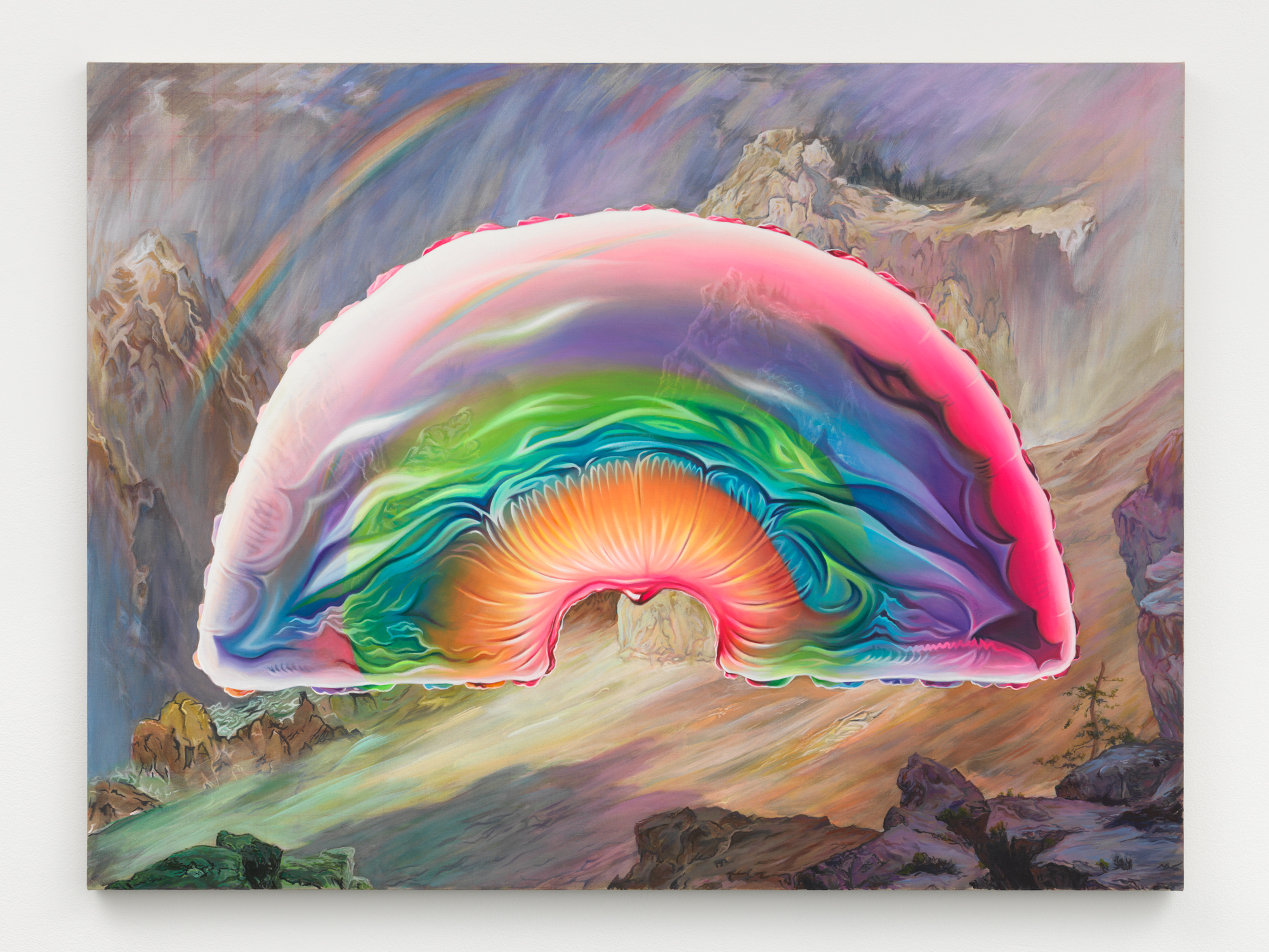 Chason Matthams, Rainbow Balloon 5 (a bigger rainbow and a rainbow within) with Thomas Moran's 