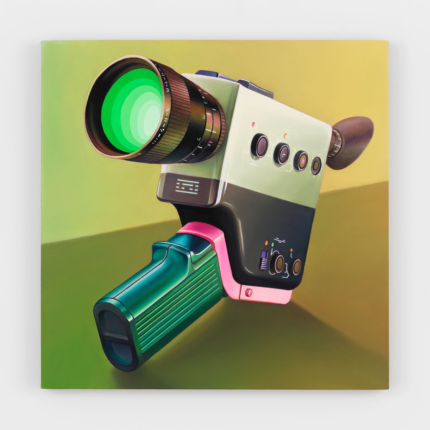 Chason Matthams, Untitled (Nizo 6080, green), 2022, oil on linen over panel, 24 x 24 in.