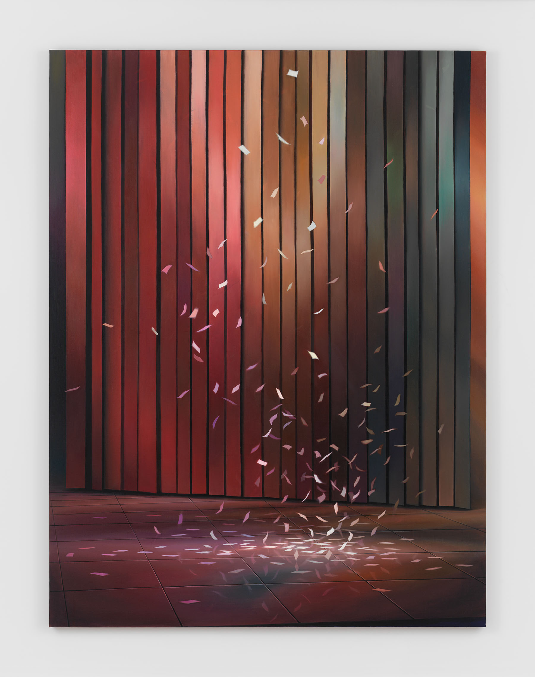 Chason Matthams, Confetti, 2021, oil on linen, 82 x 62 in.