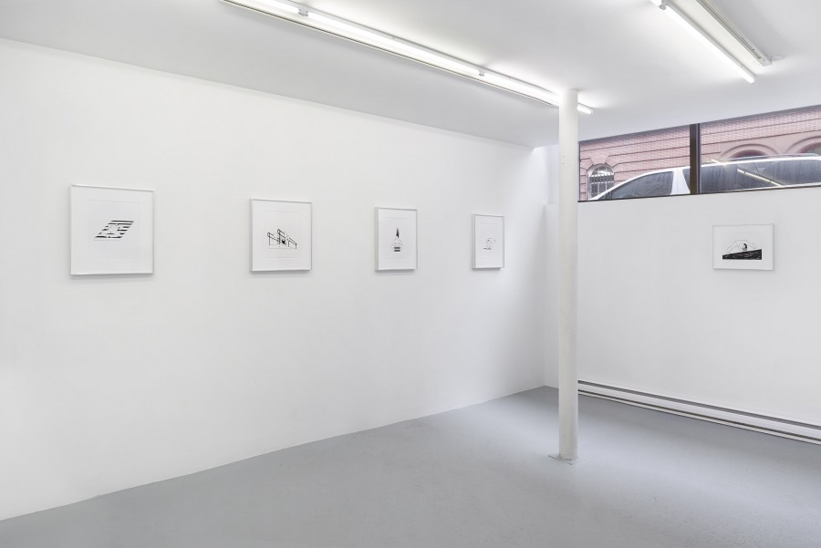 Installation view, Ebecho Muslimova, ROOM EAST, New York, NY, 2015