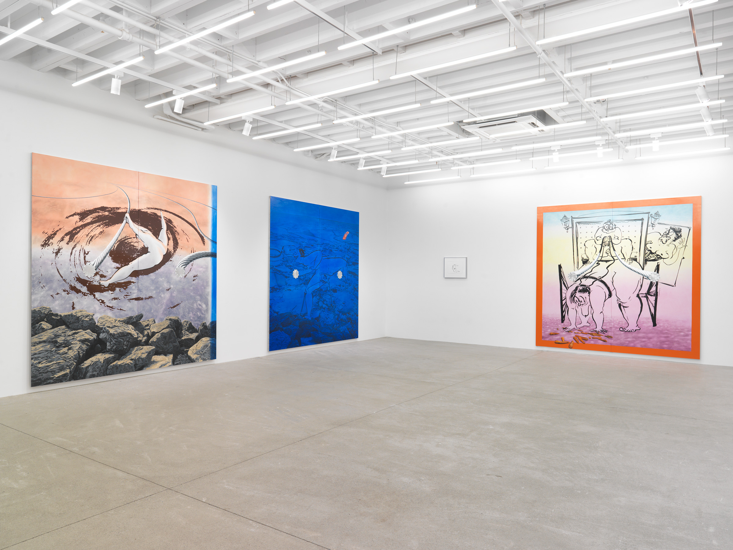 Installation view, Ebecho Muslimova: FOG, Magenta Plains, New York, NY, 2023