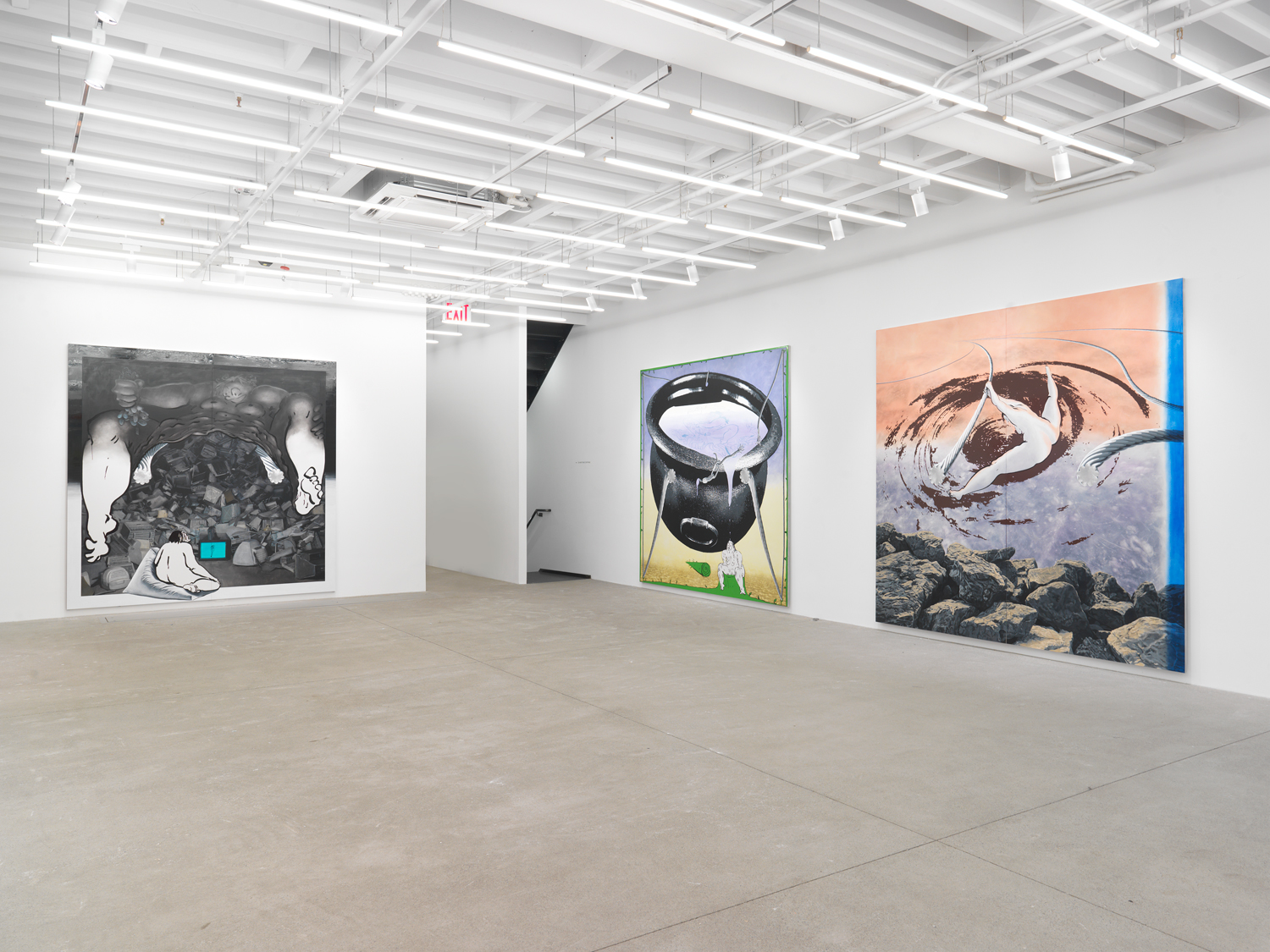 Installation view, Ebecho Muslimova: FOG, Magenta Plains, New York, NY, 2023