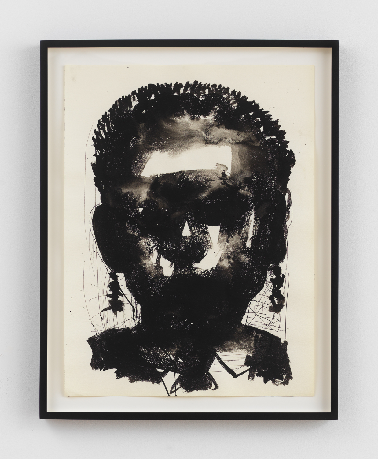 Paul Gardère, Untitled (Heads No. 40), 1991, Ink on paper, 27 3/16 x 21 7/16 x 1 5/8 in.