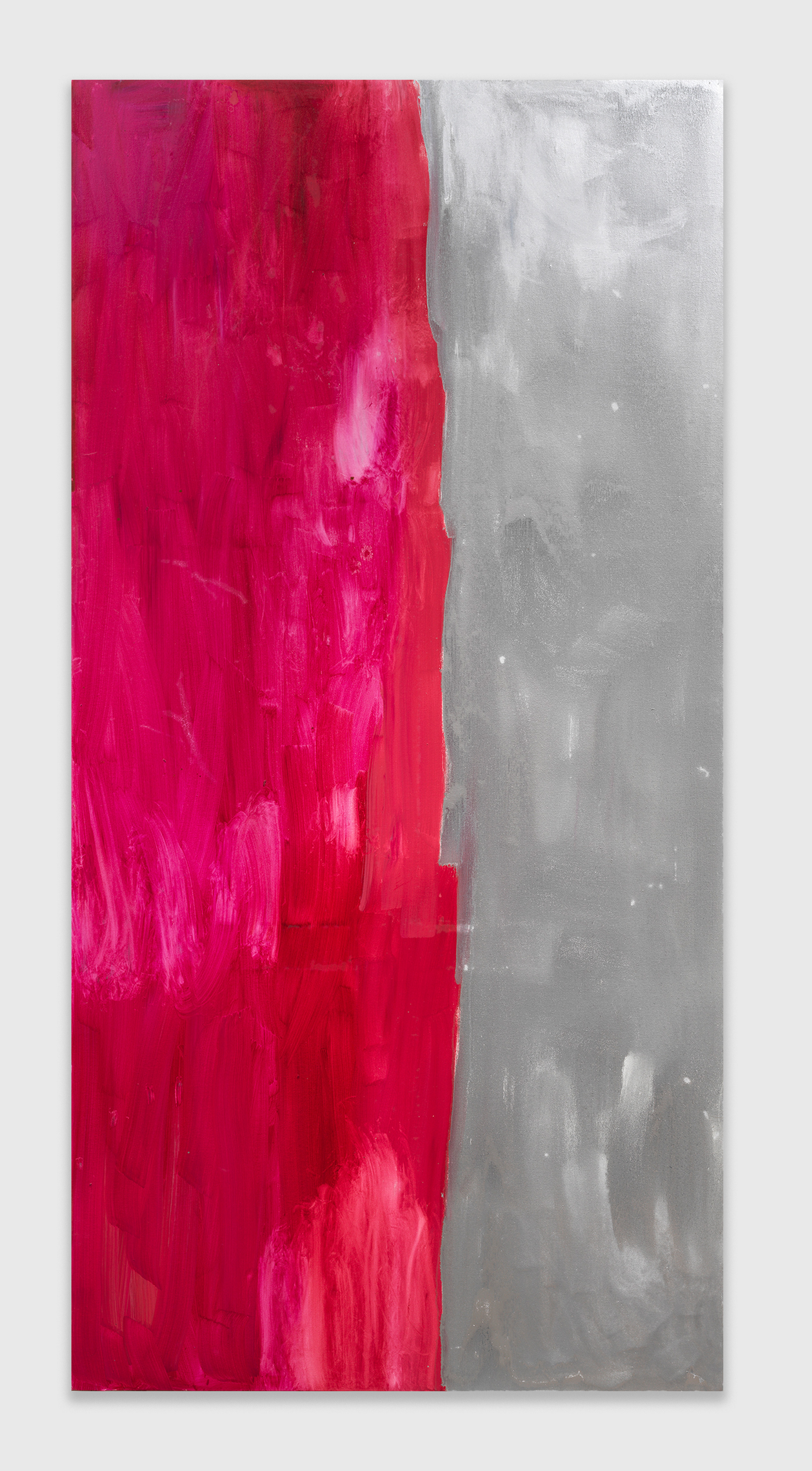 Jane Swavely, Magenta OID, 2023, oil on canvas, 90 x 45 in.