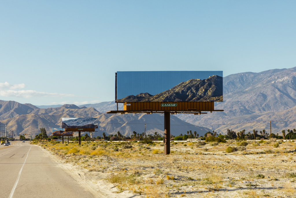 Jennifer Bolande, Visible Distance / Second Sight, 2017, site-specific project, produced by Desert X, in Palm Springs, CA. Photo: Lance Gerbe