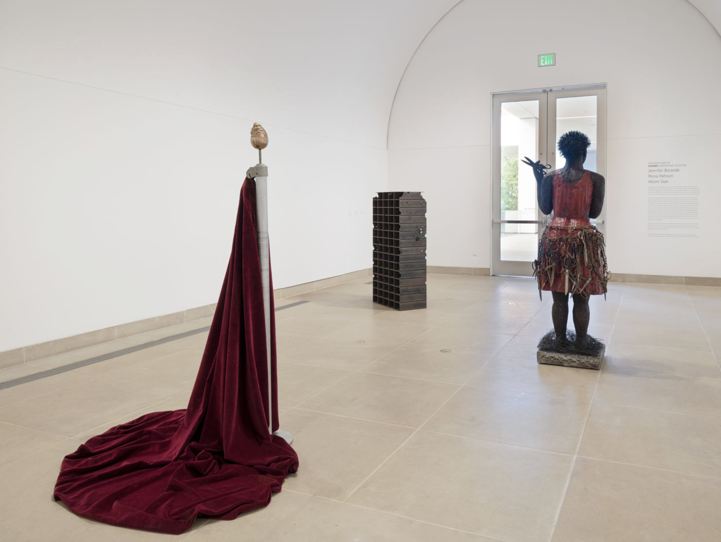 Installation view, Hammer Contemporary Collection: Jennifer Bolande, Mona Hatoum, Alison Saar, Hammer Museum, Los Angeles, 2025. Photo: Jeff McLane