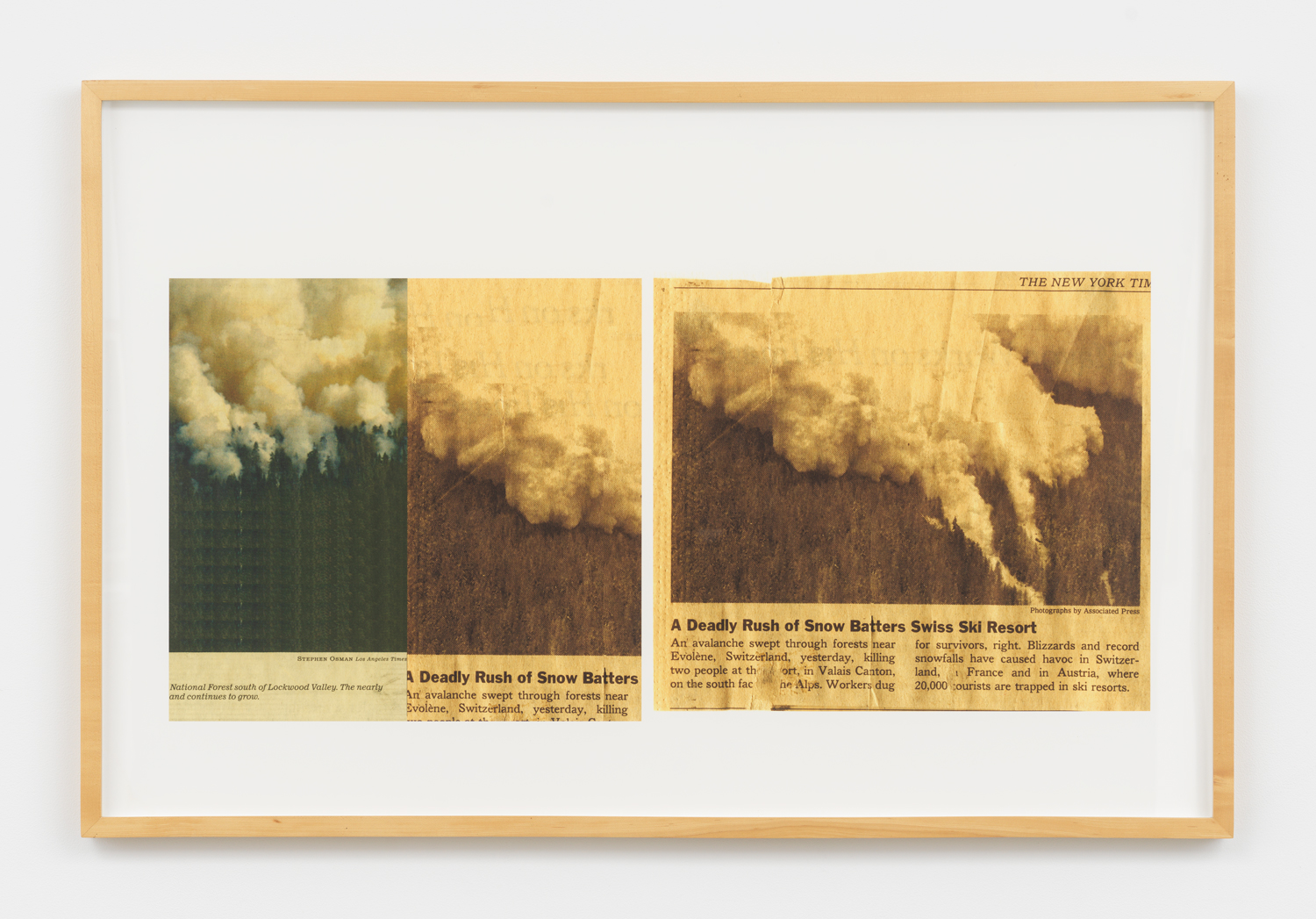 Jennifer Bolande, Smoke and Snow, 2010, Archival Pigment Print, 26h x 40w in.
