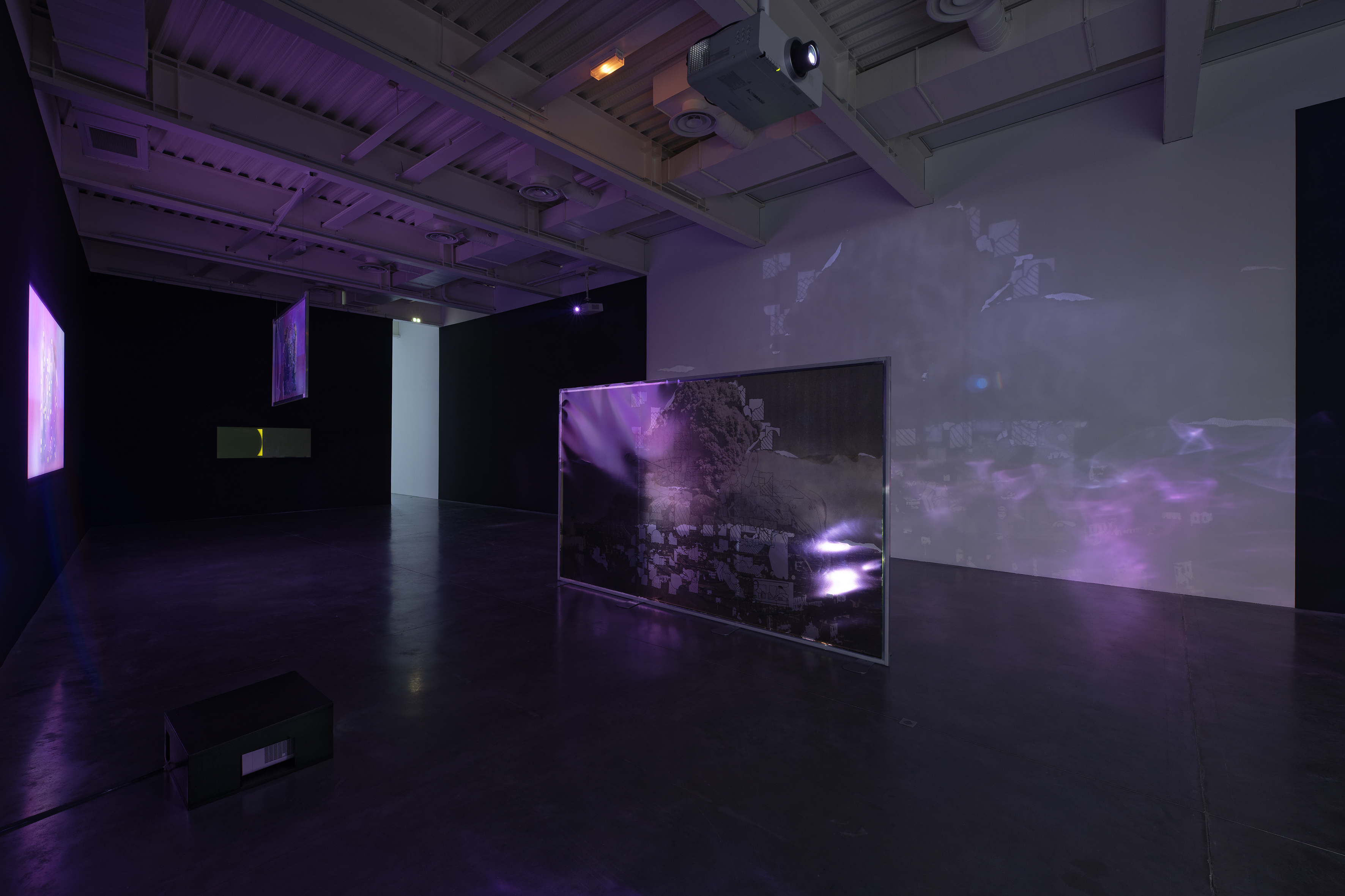 Installation view, Jibade-Khalil Huffman: Brief Emotion, Frac Bretagne, Rennes, FR, 2022. Photo: Aurélien Mole