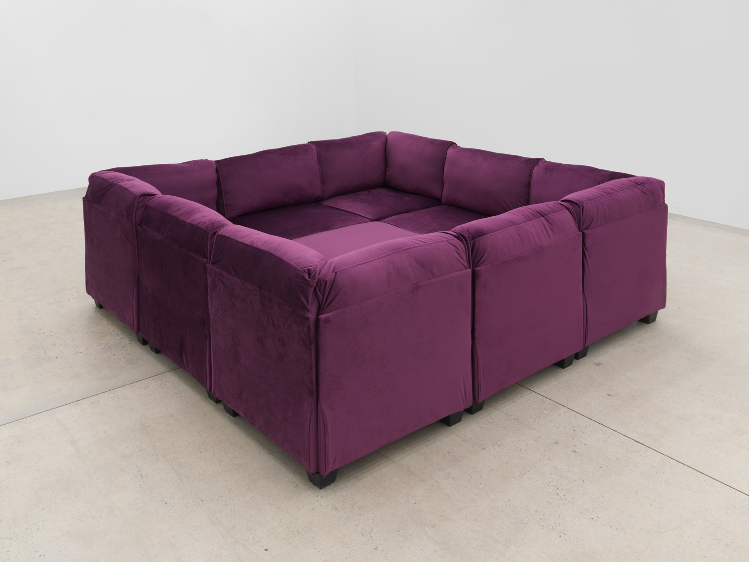 Ken Lum, Purple Square, 2022, Sectional furniture, 34h x 91w x 91d in.