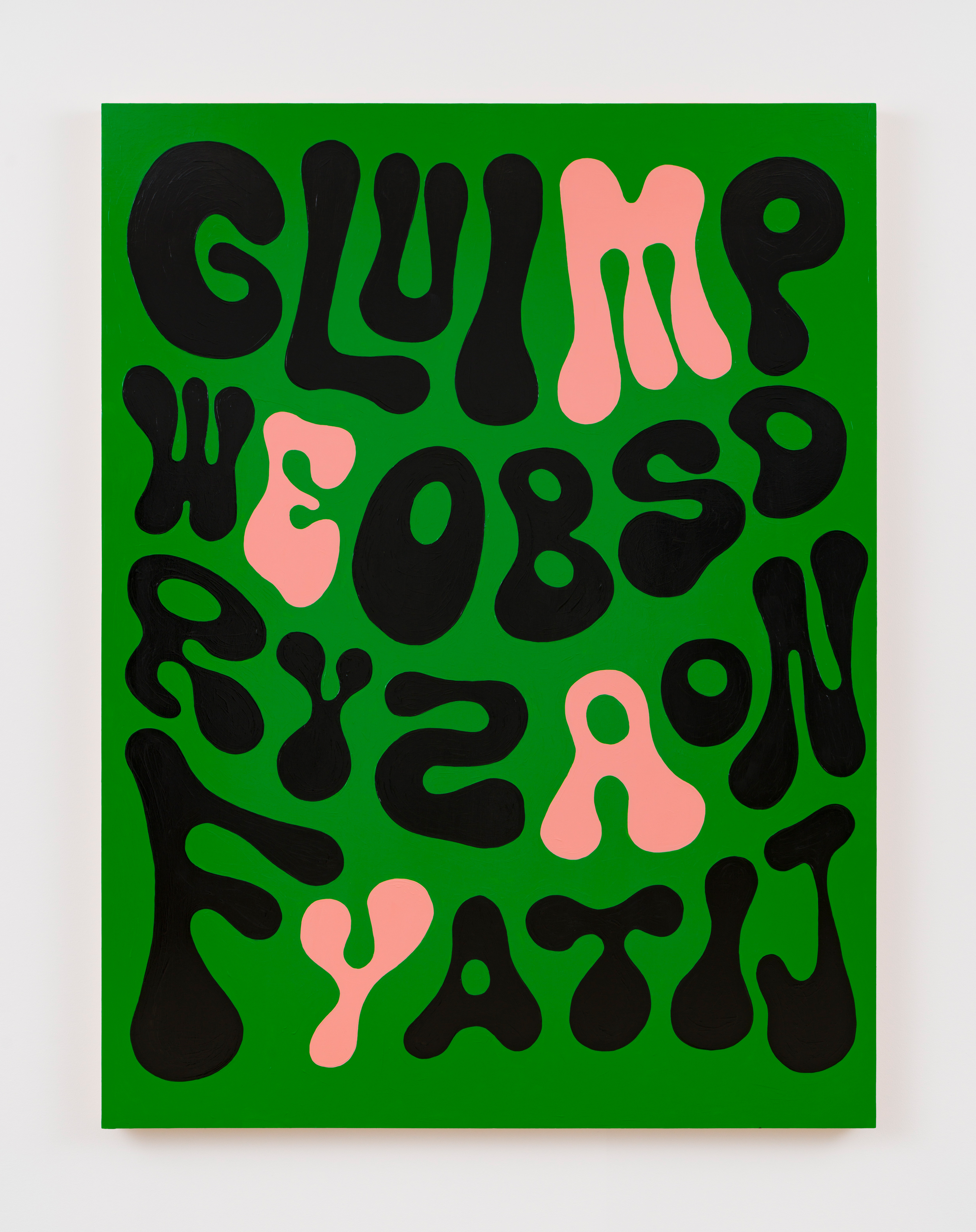 Ken Lum, Gluimp, 2024, Acrylic on wooden panel, 78 x 59 in.