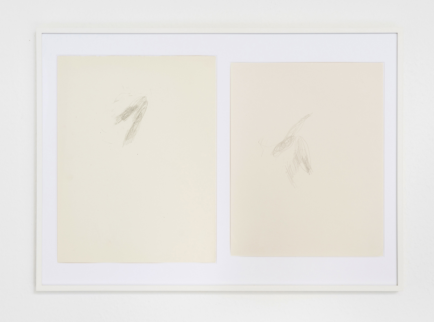 Liza Lacroix, Untitled, 2024, Graphite on paper, 14 x 11 in. (left), 11 x 14 in. (right)