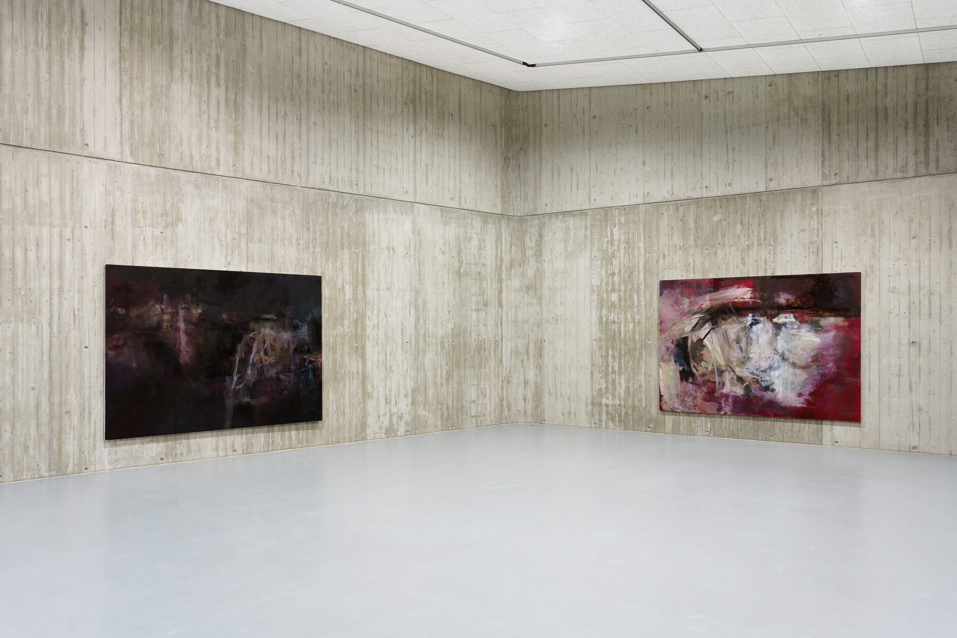 Installation view, The Person Sitting Next To Her In His Death Scene, Neue Galerie Gladbeck, 2024