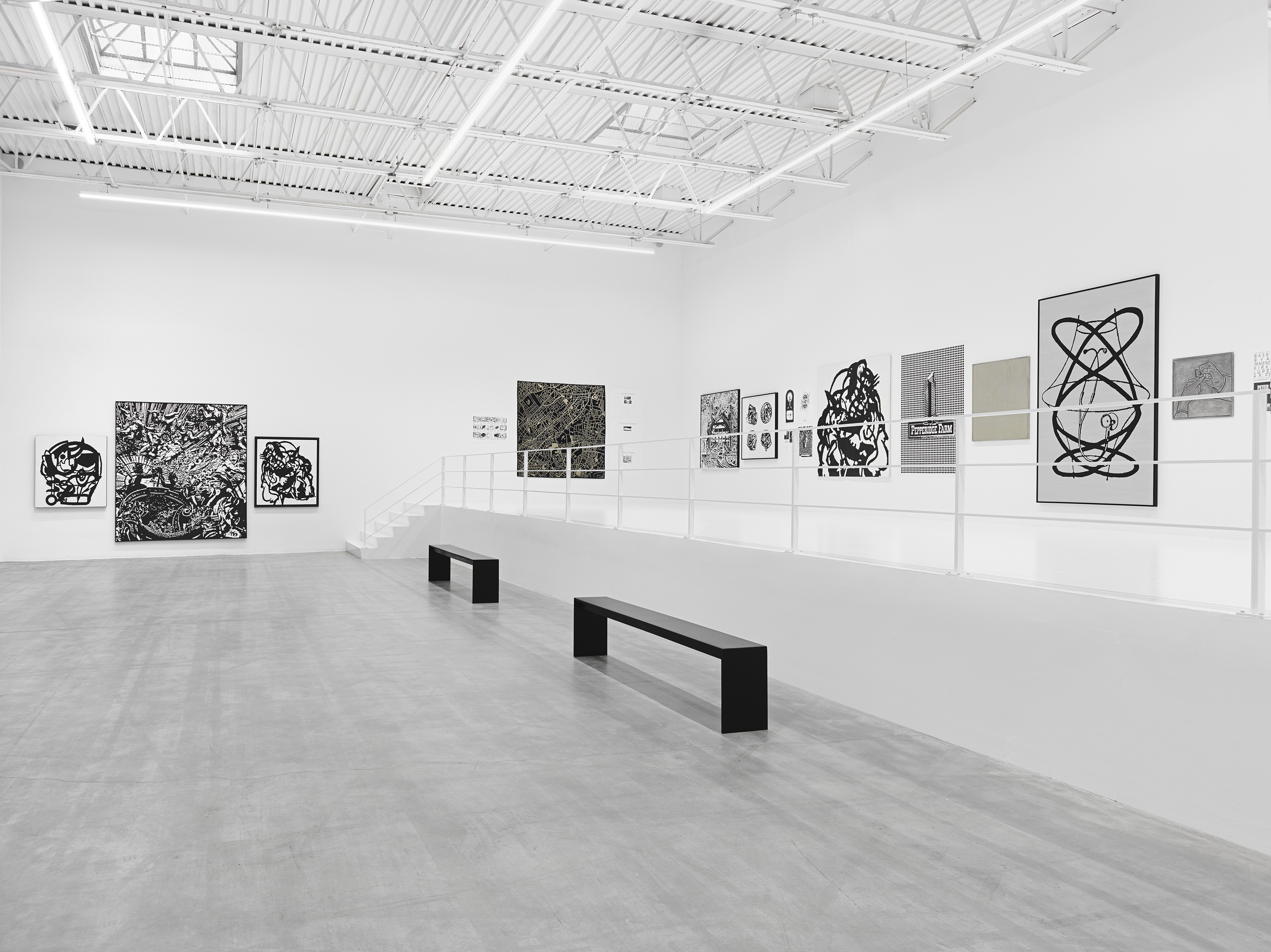 Installation view, Peter Nagy: Entertainment Erases History, Jeffrey Deitch, New York, NY, 2020
