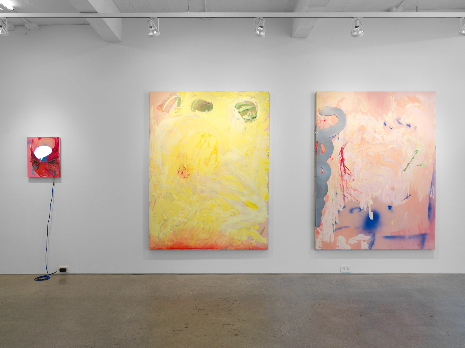 Installation view, Rachel Rossin: Boohoo Stamina, Magenta Plains, New York, NY, 2021