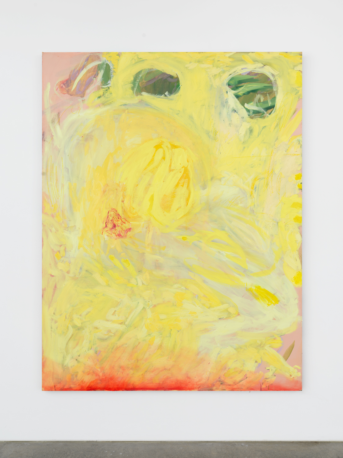 Rachel Rossin, Swollen Tulip, Goya Touch, 2021, oil and oil stick on canvas, 78.25 x 60 in.