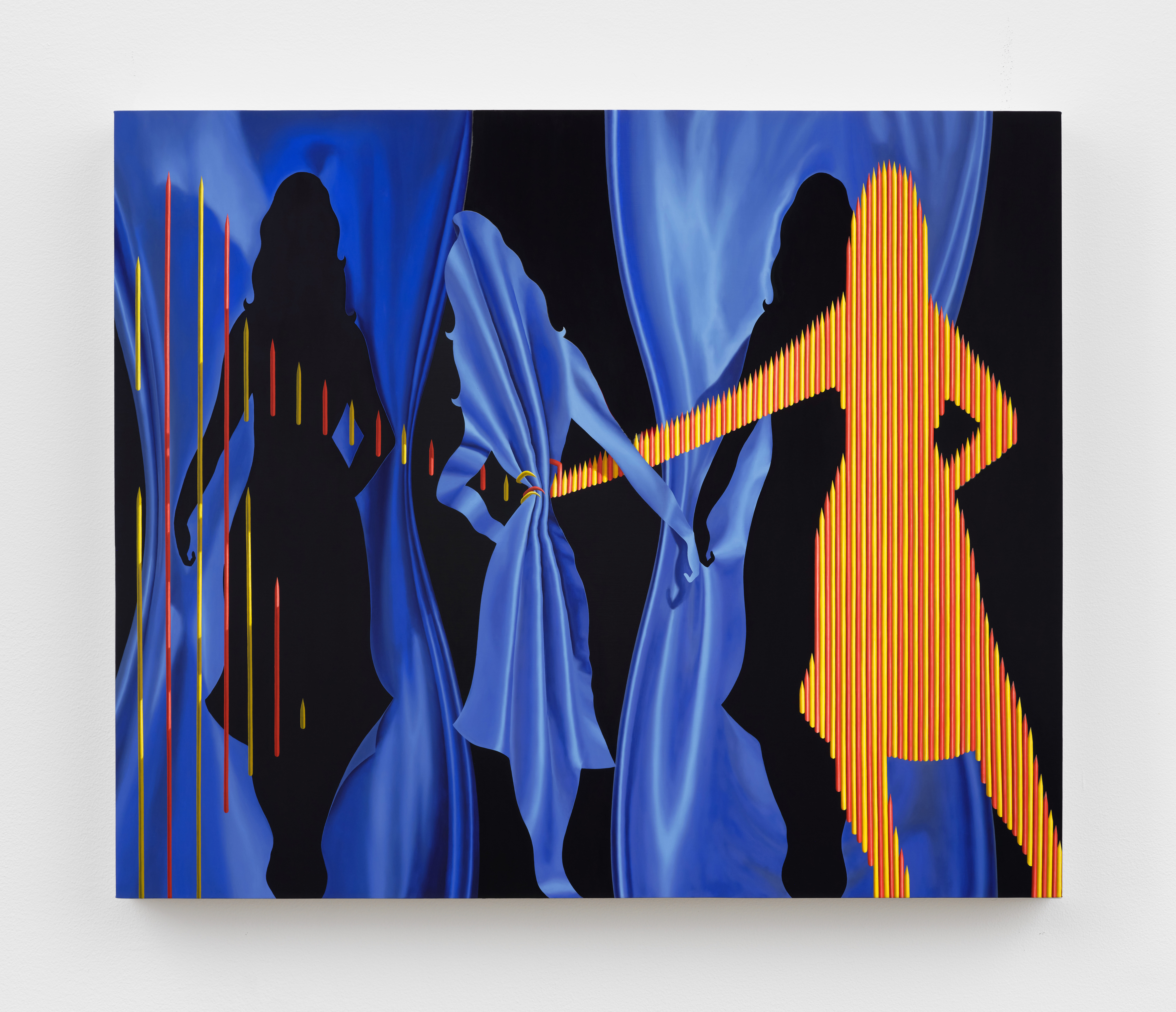 Sascha Braunig, Poseuses, 2023, oil on linen over panel, 60 x 72 in.