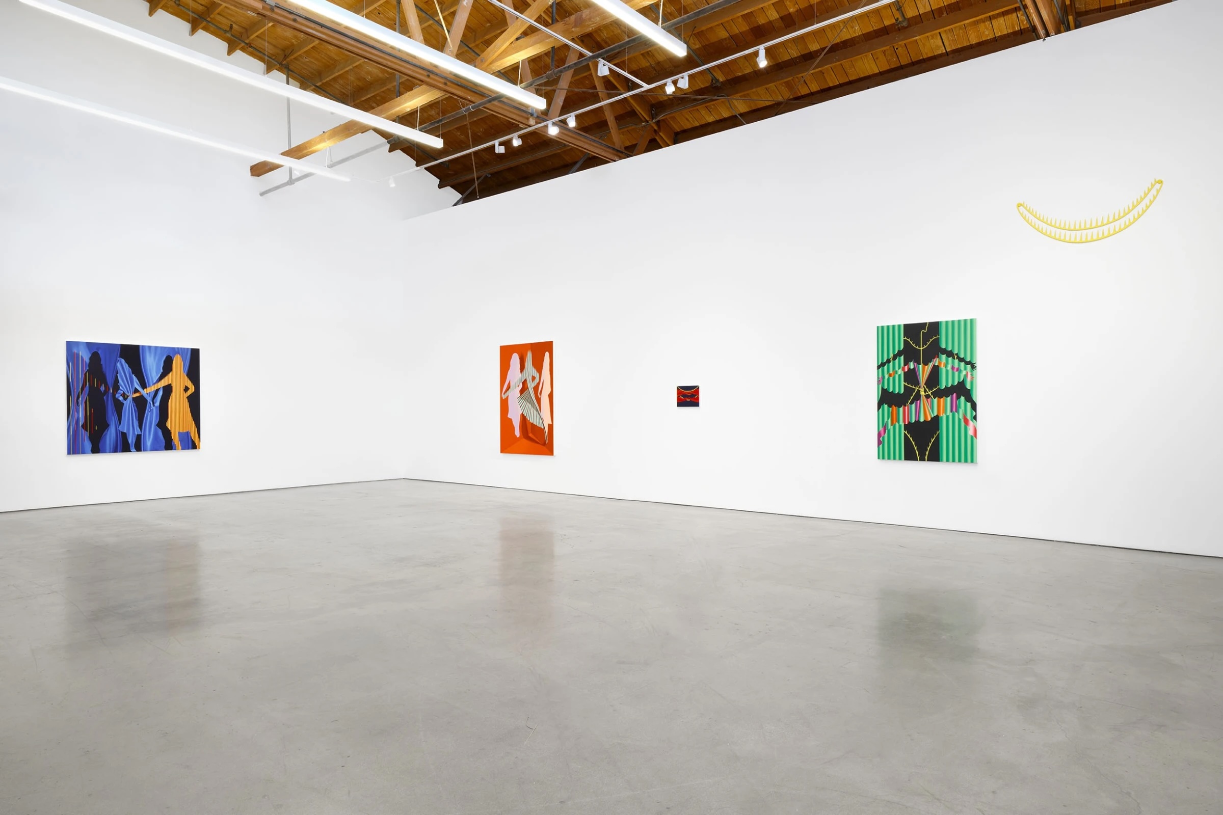 Installation view, Poseuses, François Ghebaly, Los Angeles, CA,  2023