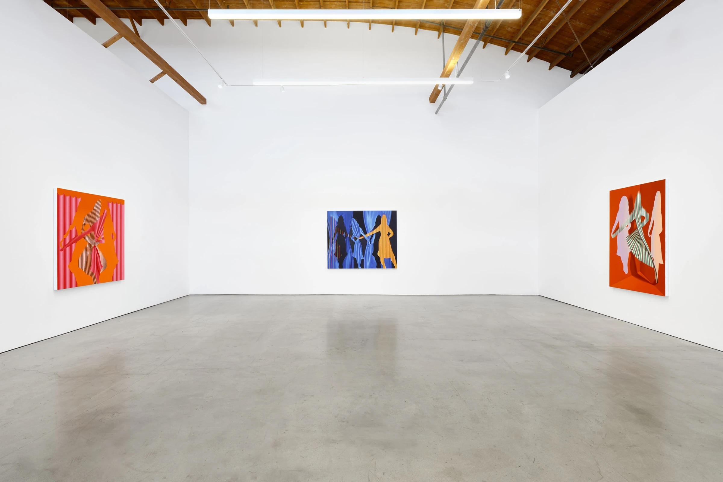 Installation view, Poseuses, François Ghebaly, Los Angeles, CA, 2023–2024