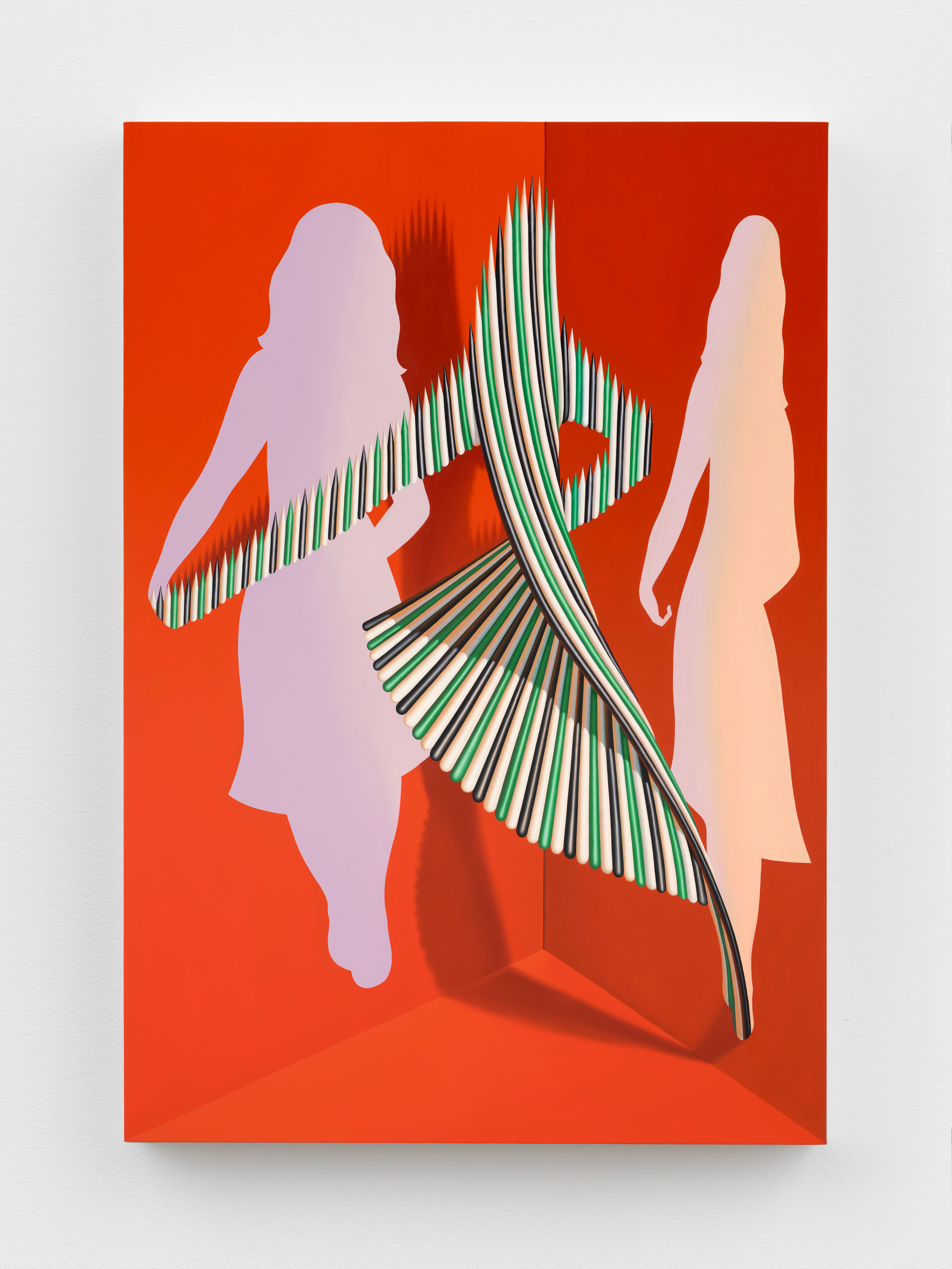 Sascha Braunig, Skirts, 2023, oil on linen over panel, 70 x 48 in.