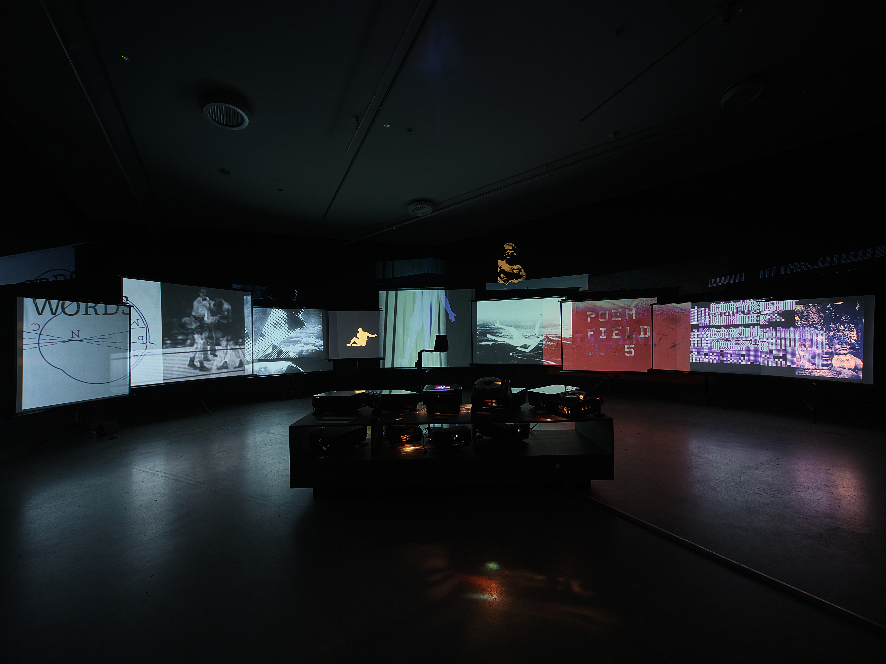 Installation view, Underground - American Avangarde Film in the 1960s, Eye Filmmuseum, Amsterdam, NL, 2024. © Studio Hans Wilschut