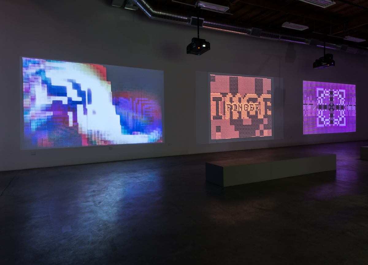 Installation view, Stan VanDerBeek: Poemfield, The Box, Los Angeles, 2014. Photo credit: Fredrik Nilsen. Image courtesy of the Stan VanDerBeek Archive.