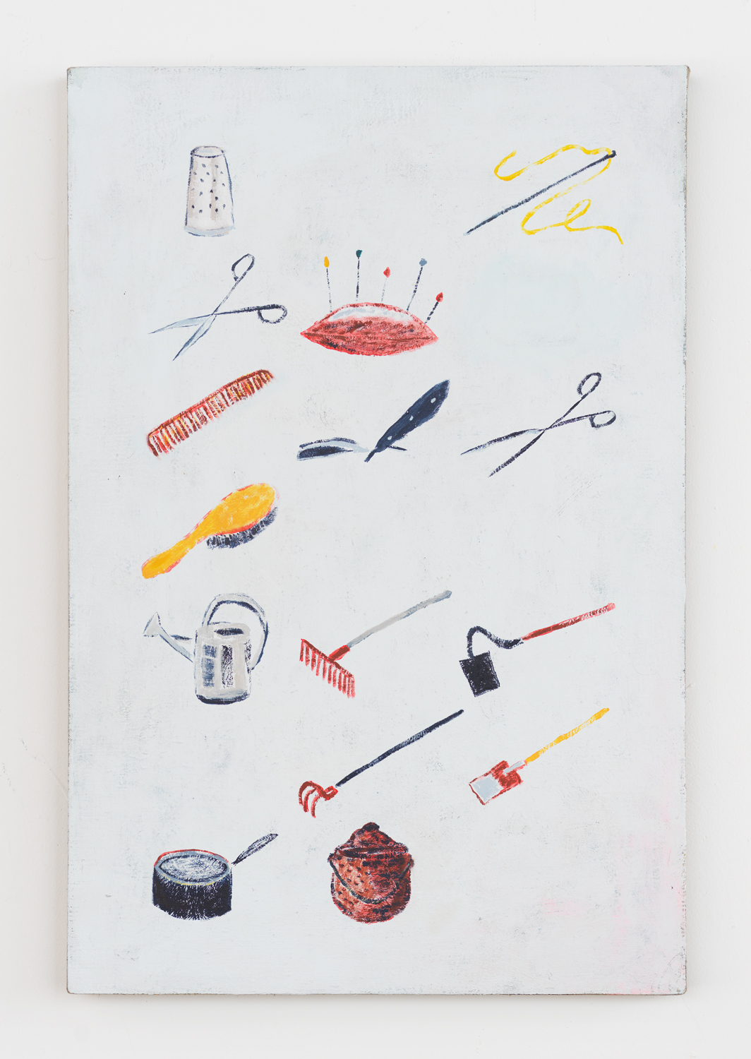 Zach Bruder, Pedlar, 2020, acrylic and flashe on linen, 30 x 20 in.