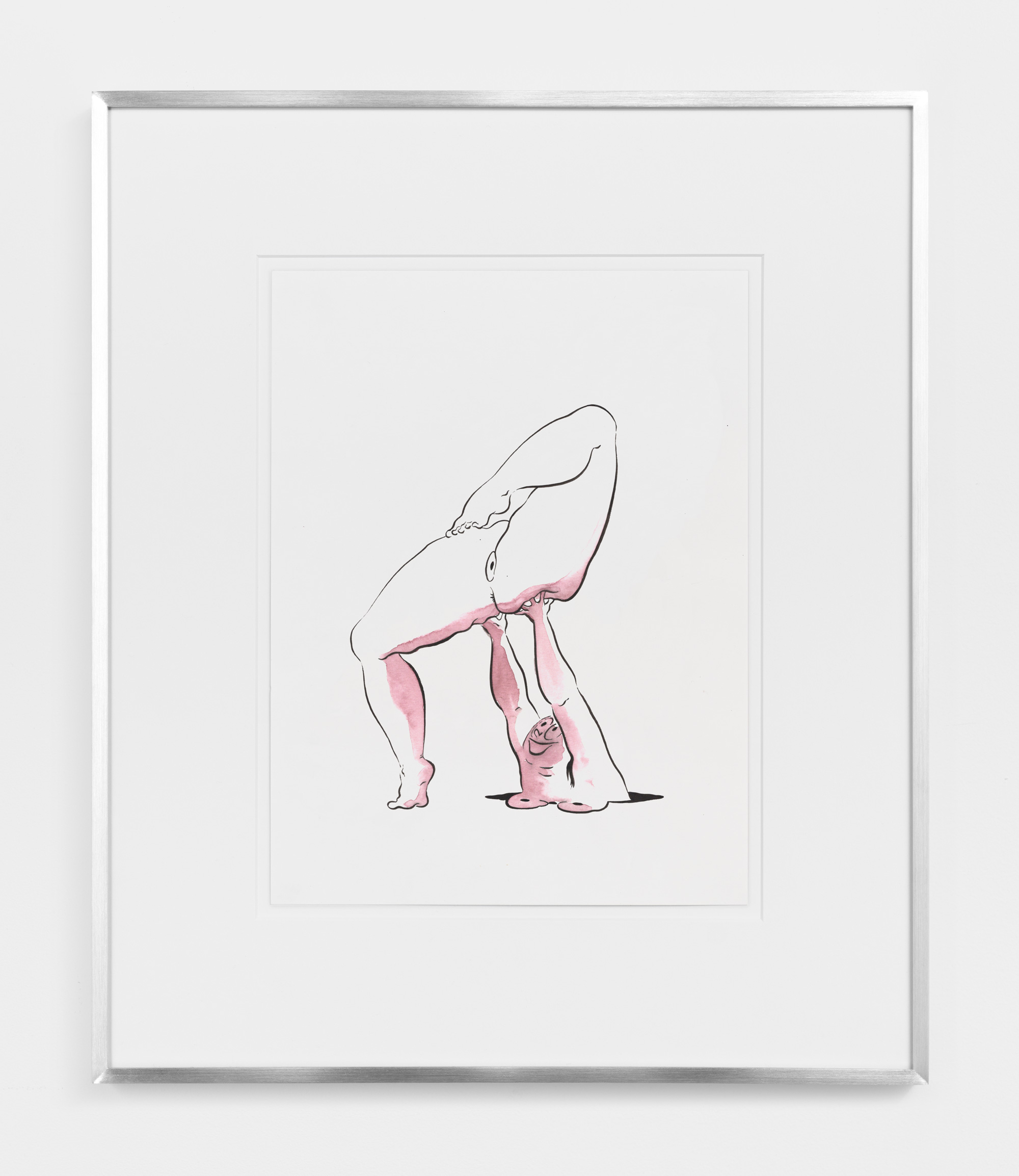 Ebecho Muslimova, Fatebe Bottom First, 2019, sumi ink and watercolor on paper, 9h x 12w in.