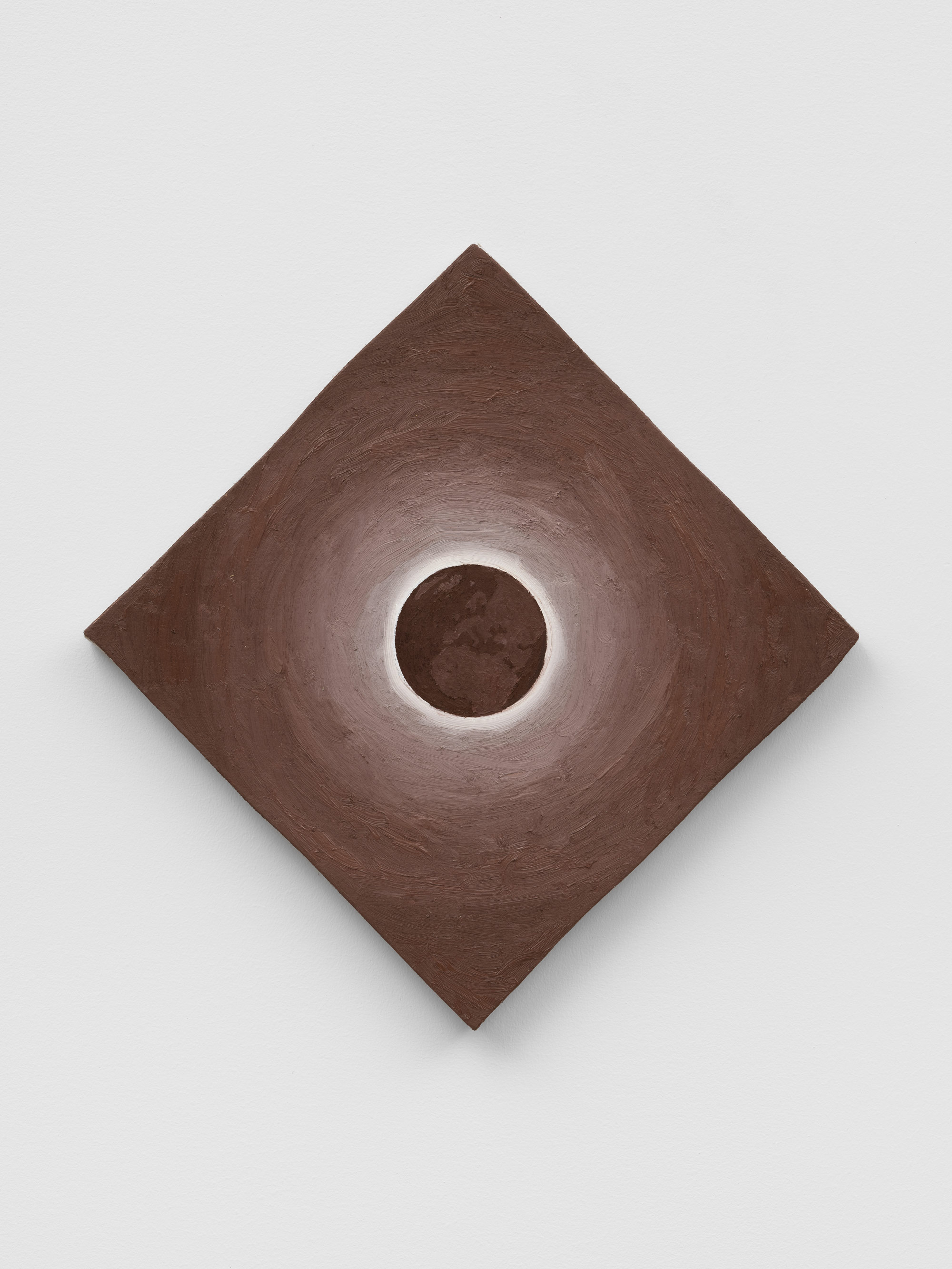 Alex Kwartler, Eclipse (Brown), 2022, Oil on linen, 16 x 16 in.