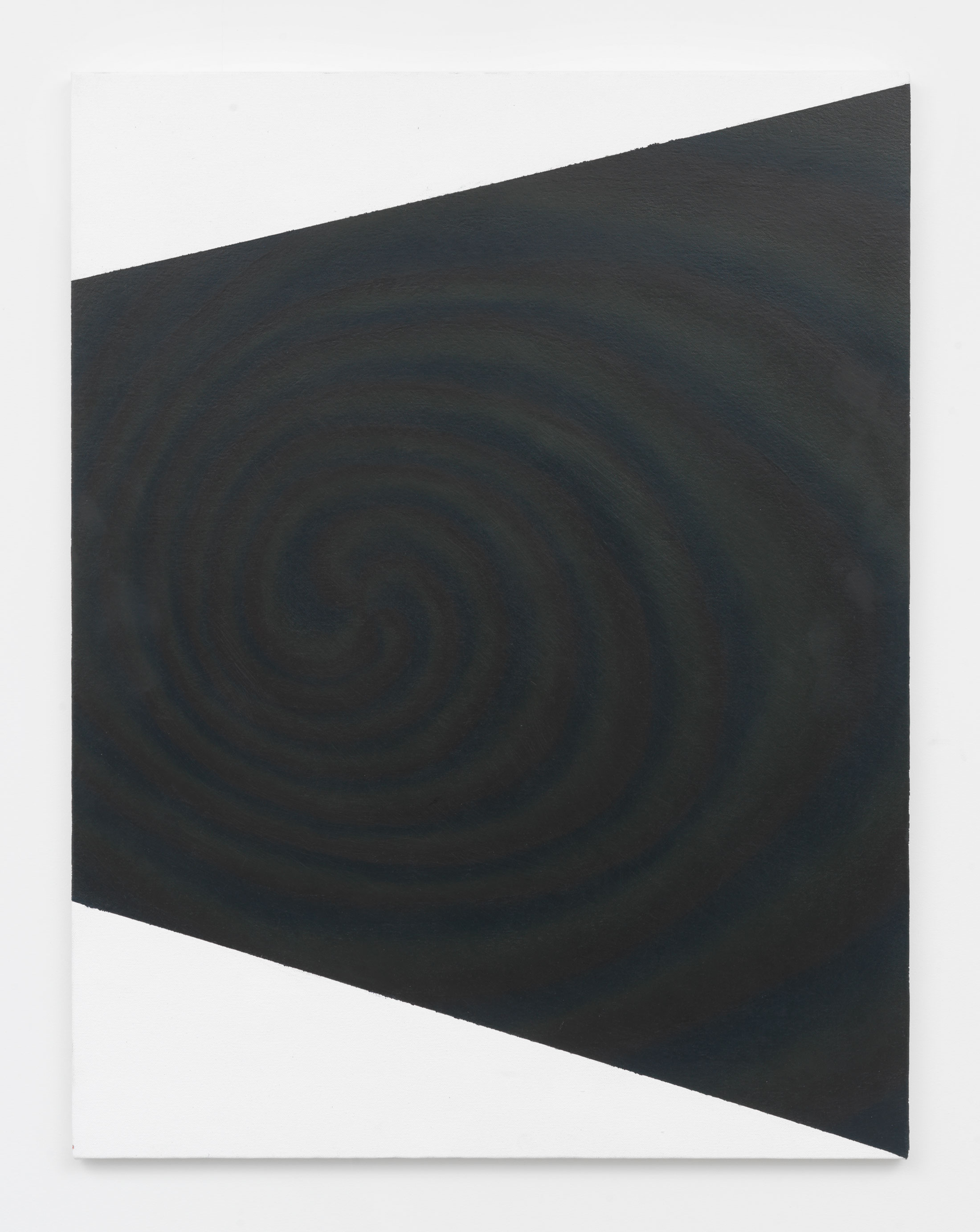 Alex Kwartler, Antisemantic (Anamorphic), 2016, flashe and acrylic on canvas, 30.5h x 23.5w in.