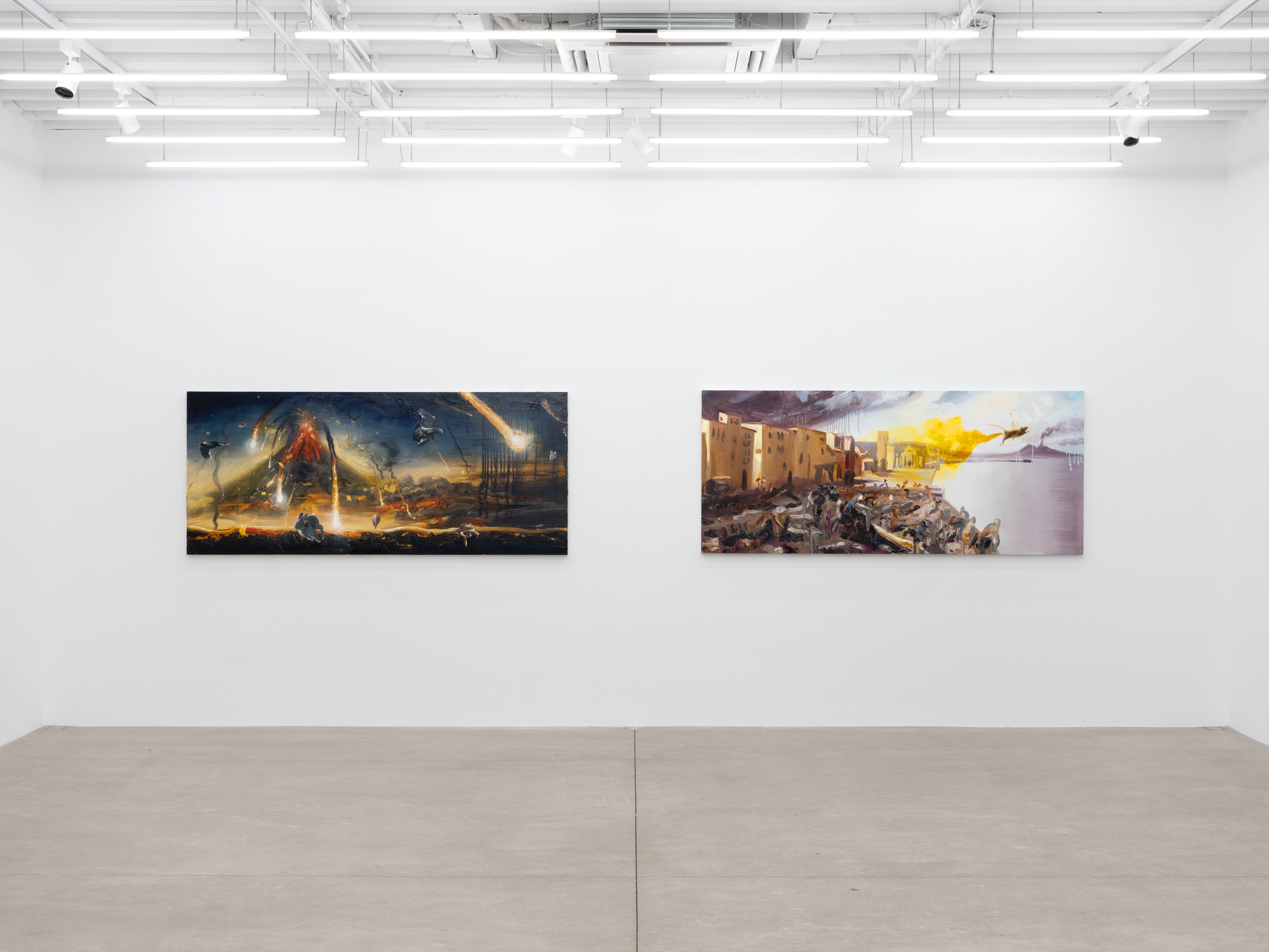 Installation view, Alexis Rockman: Naples: Course of Empire, Magenta Plains, New York, NY, 2024