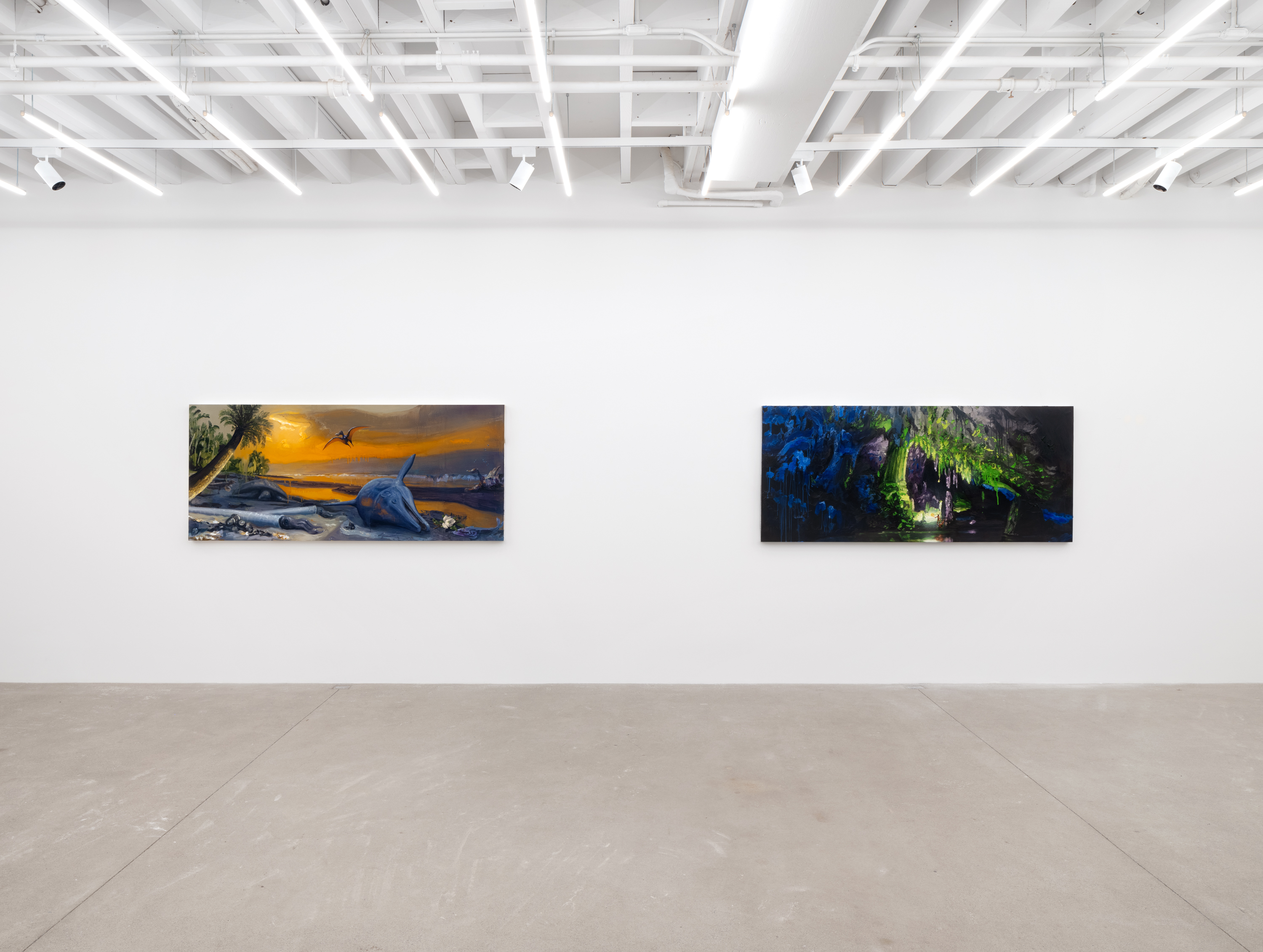 Installation view, Alexis Rockman: Naples: Course of Empire, Magenta Plains, New York, NY, 2024