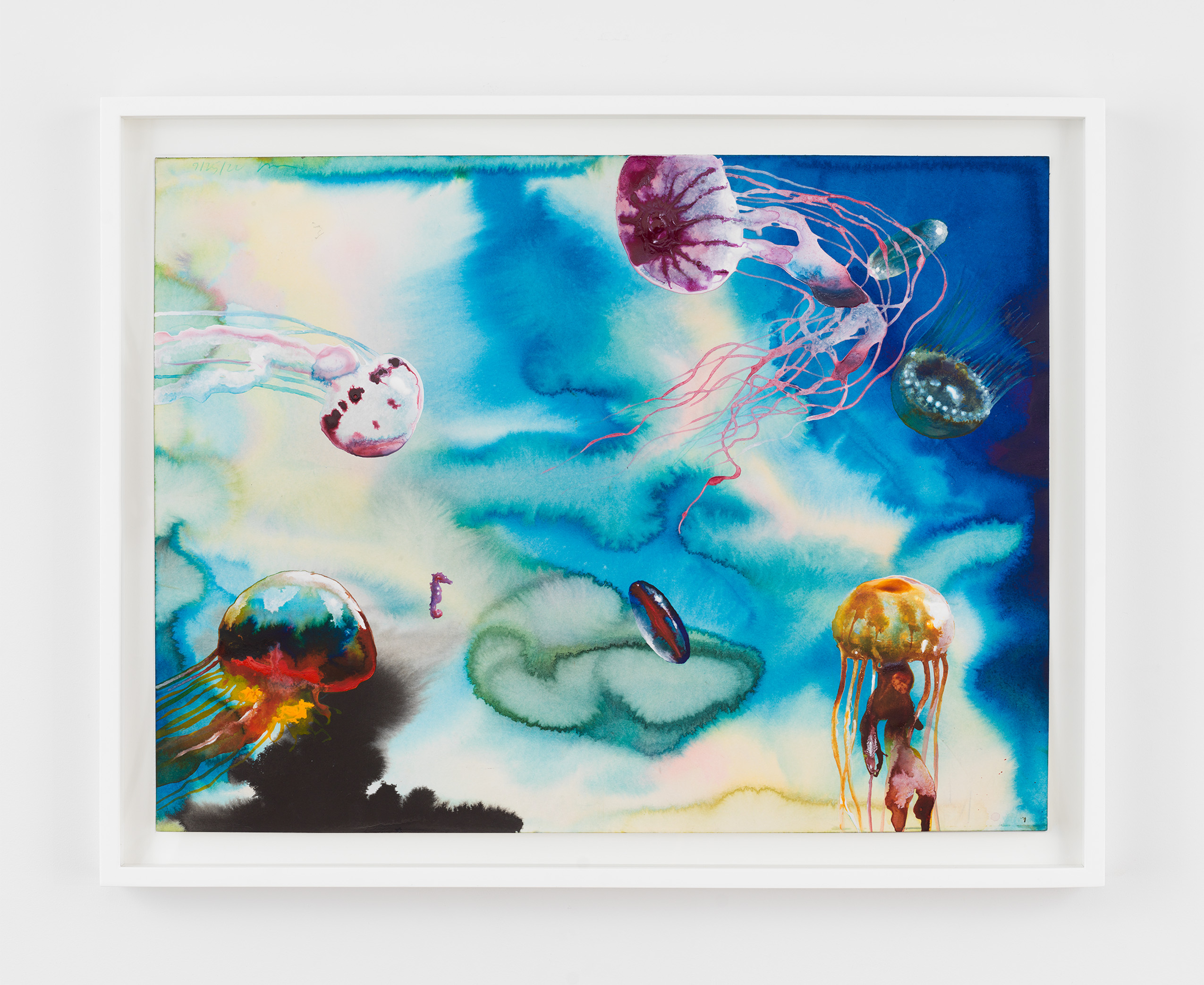 Alexis Rockman, Cnidaria, 2022, Watercolor and acrylic on paper, 18 x 24 in.