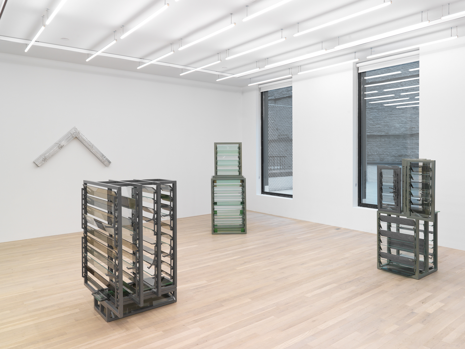 Installation view, Anne Libby: Inner Green Echo, Magenta Plains, New York, NY, 2023.