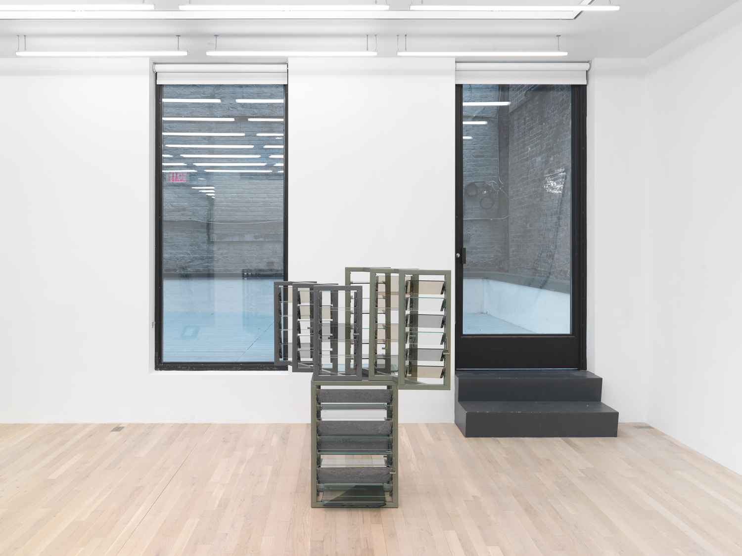 Installation view, Anne Libby: Inner Green Echo, Magenta Plains, New York, NY, 2023.