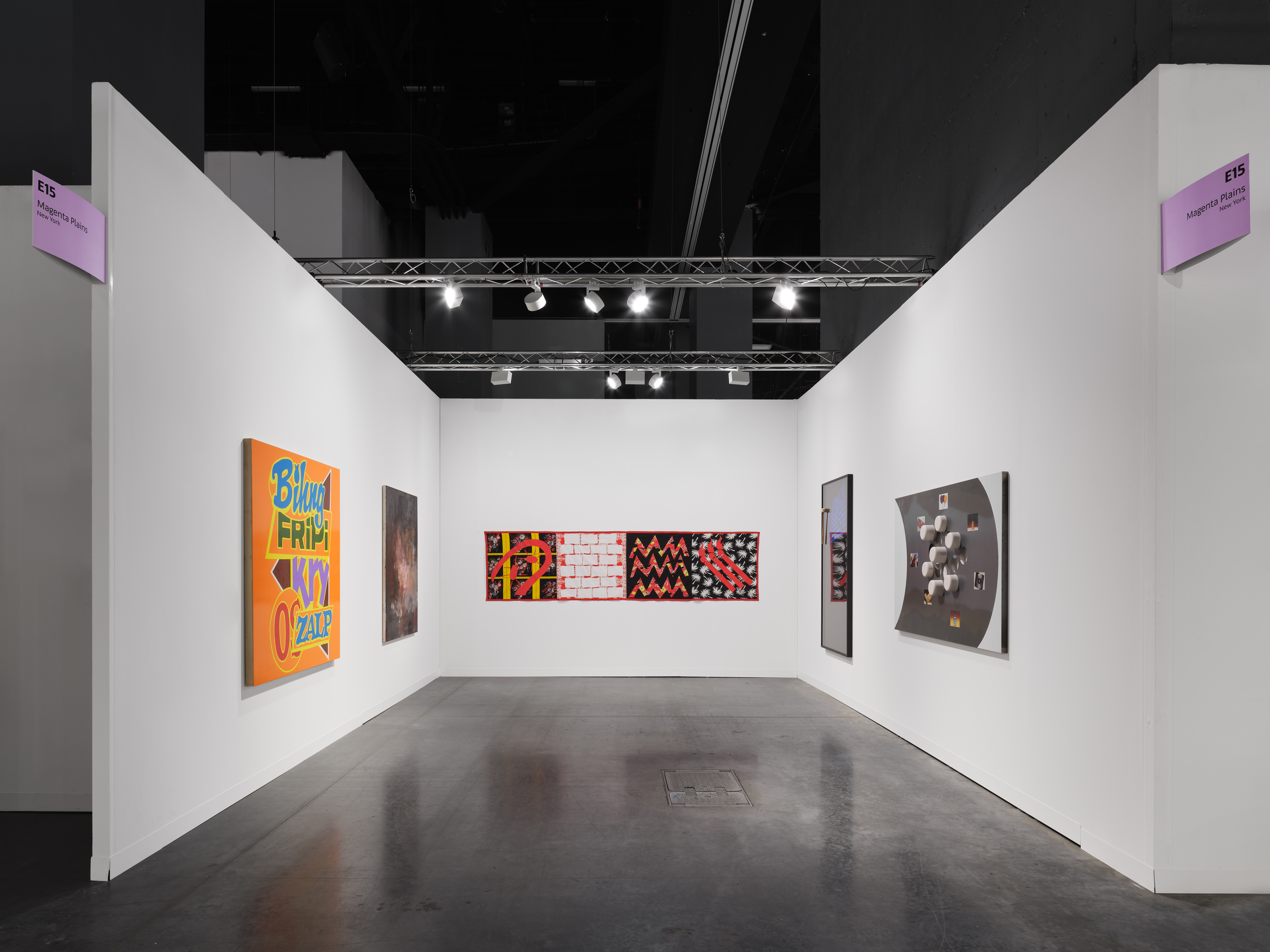 Installation view, Magenta Plains at Art Basel Miami Beach, Miami, FL, 2024. Photography courtesy of Olympia Shannon.