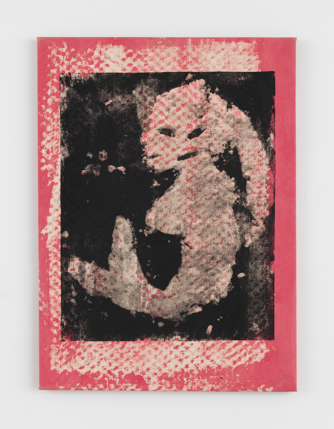 Bill Saylor, Untitled (Snow Painting), 2025, Pigment and screen ink on canvas, 30 x 22 in.