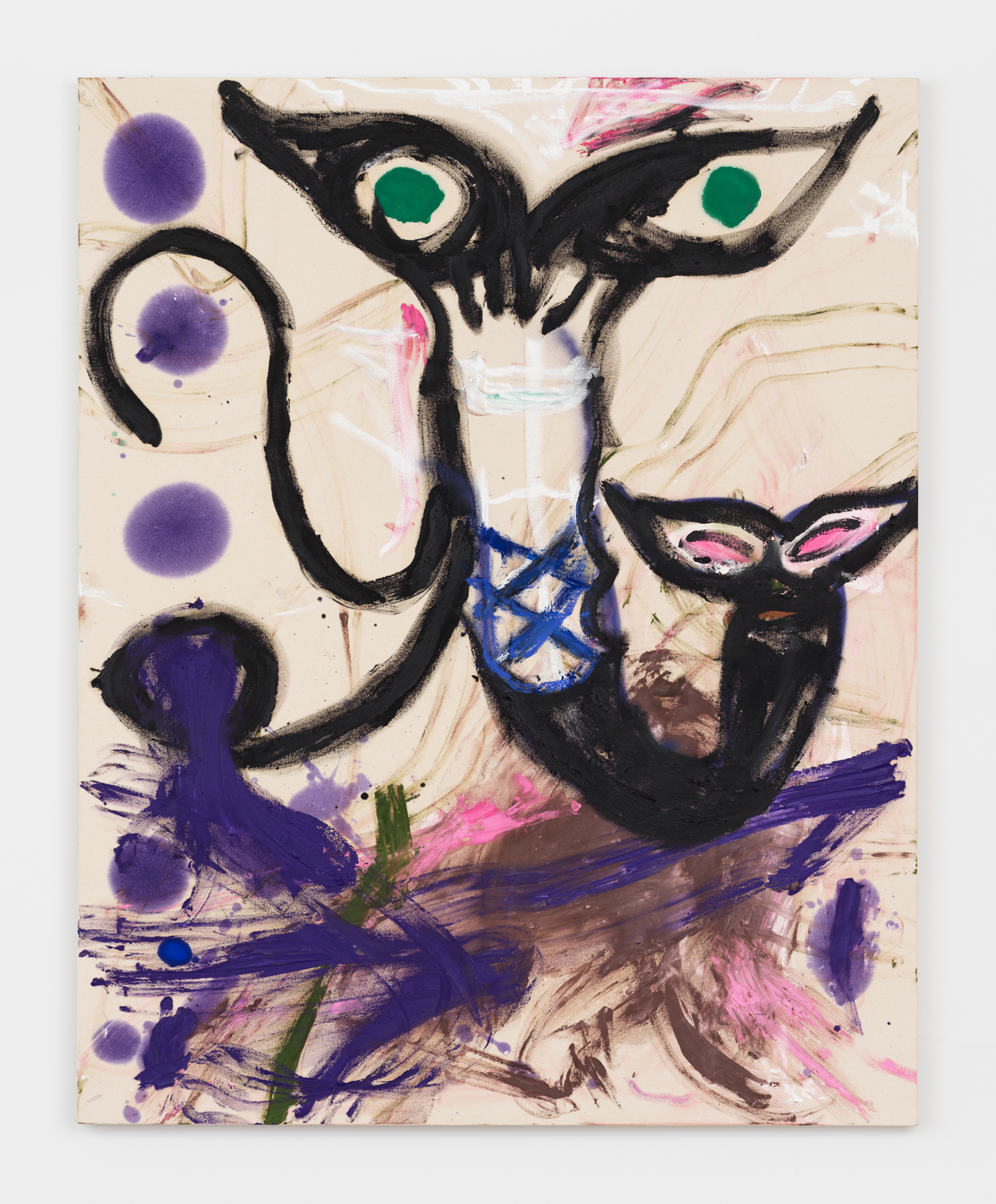 Bill Saylor, Sylvia Earle Finds a Pearl, 2019, Oil on raw canvas, 60h x 48w in.