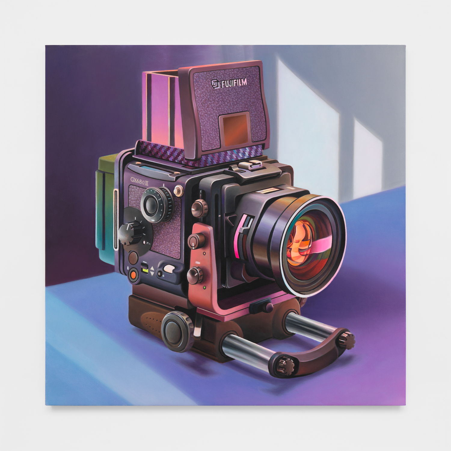 Chason Matthams, Untitled (GX680III, purple), 2023, Oil on linen, 30 x 30 in.