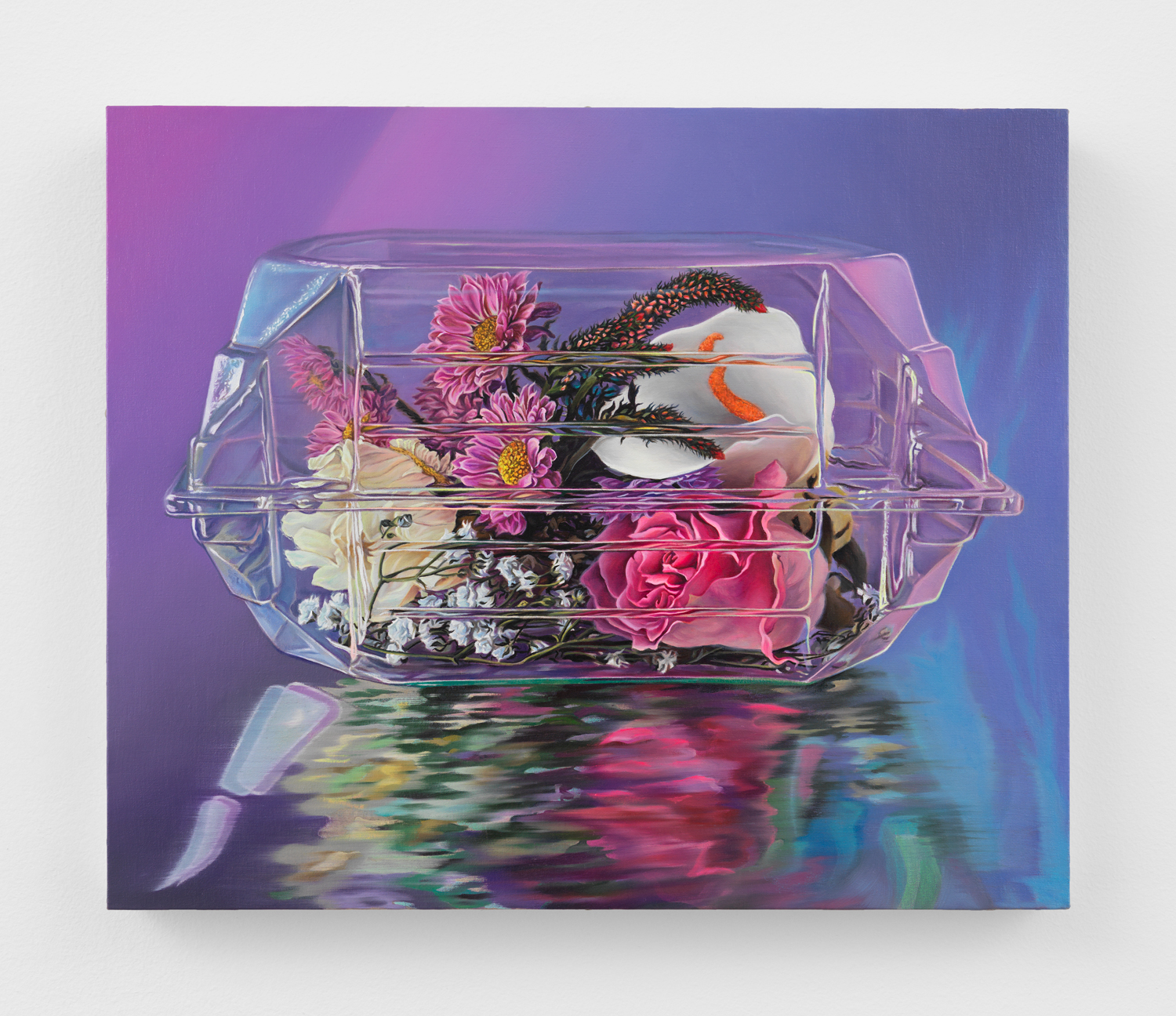 Chason Matthams, Corsage (purple), 2024, Oil on linen over panel, 20 x 24 in.