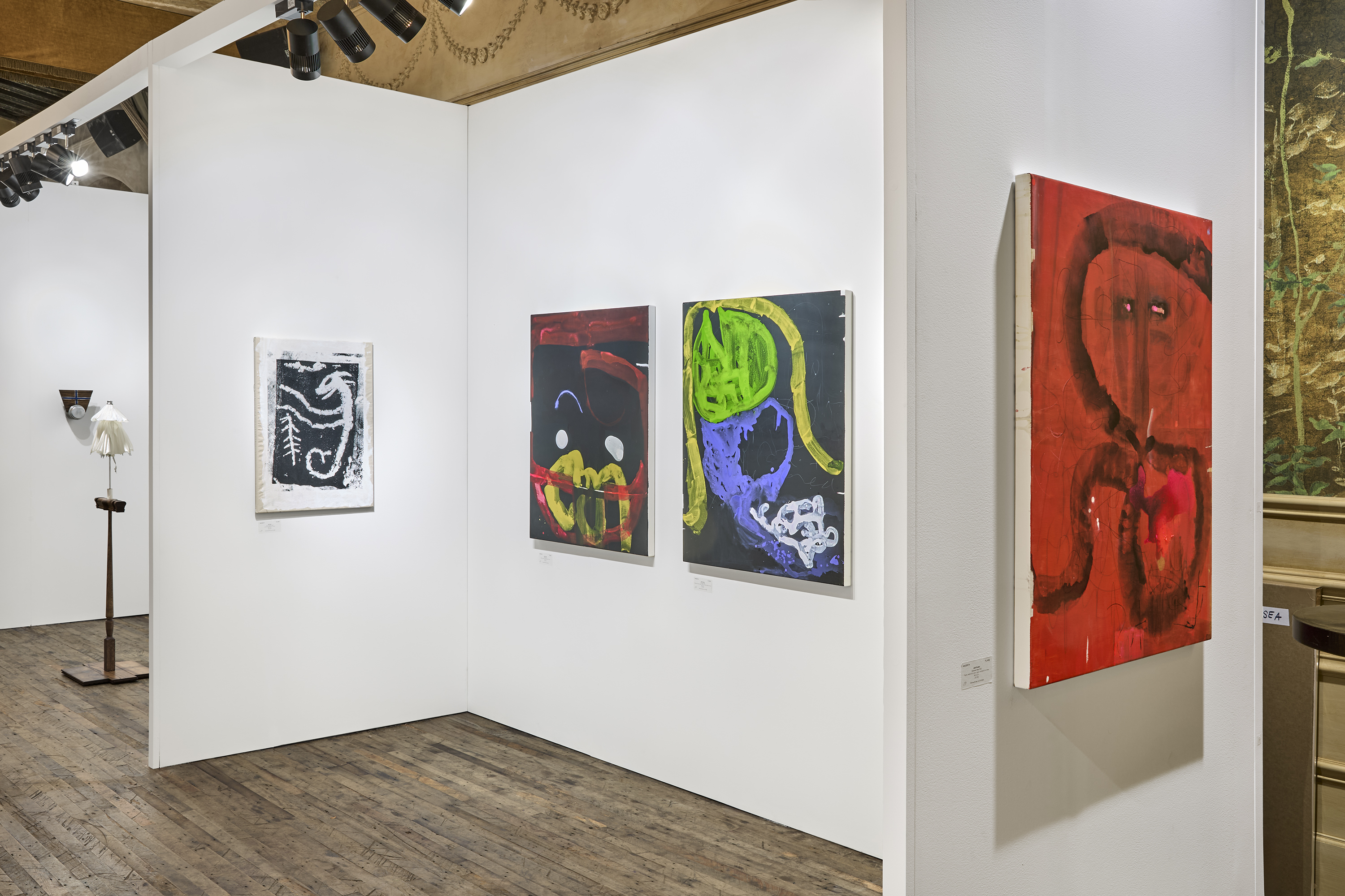 Installation view, Janis Provisor & Bill Saylor, Chelsea Art Fair, Magenta Plains, New York, NY, 2025